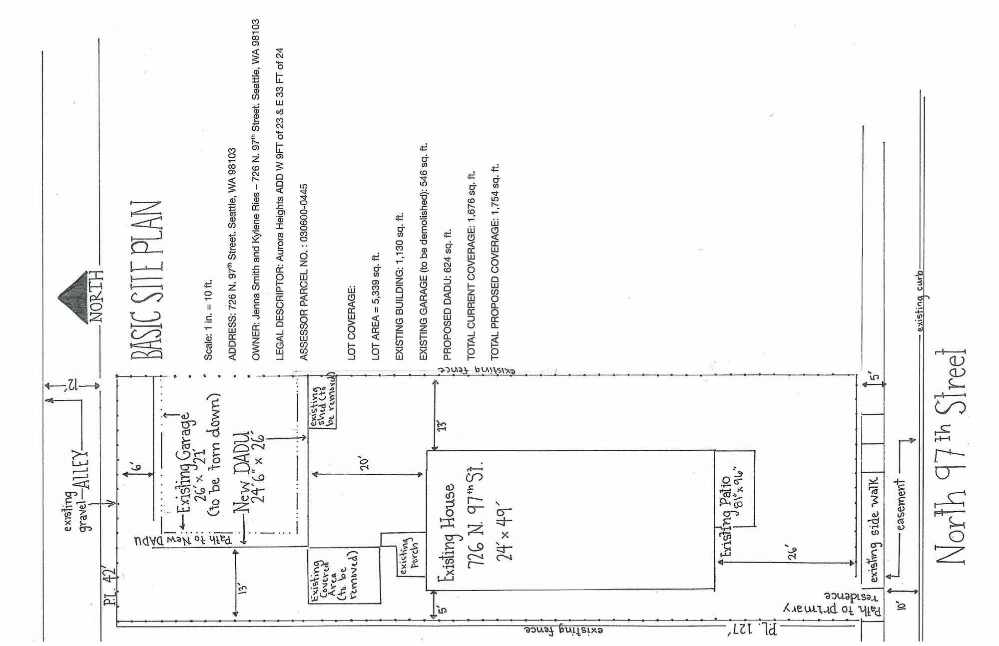 Site plan for 728 N 97th St