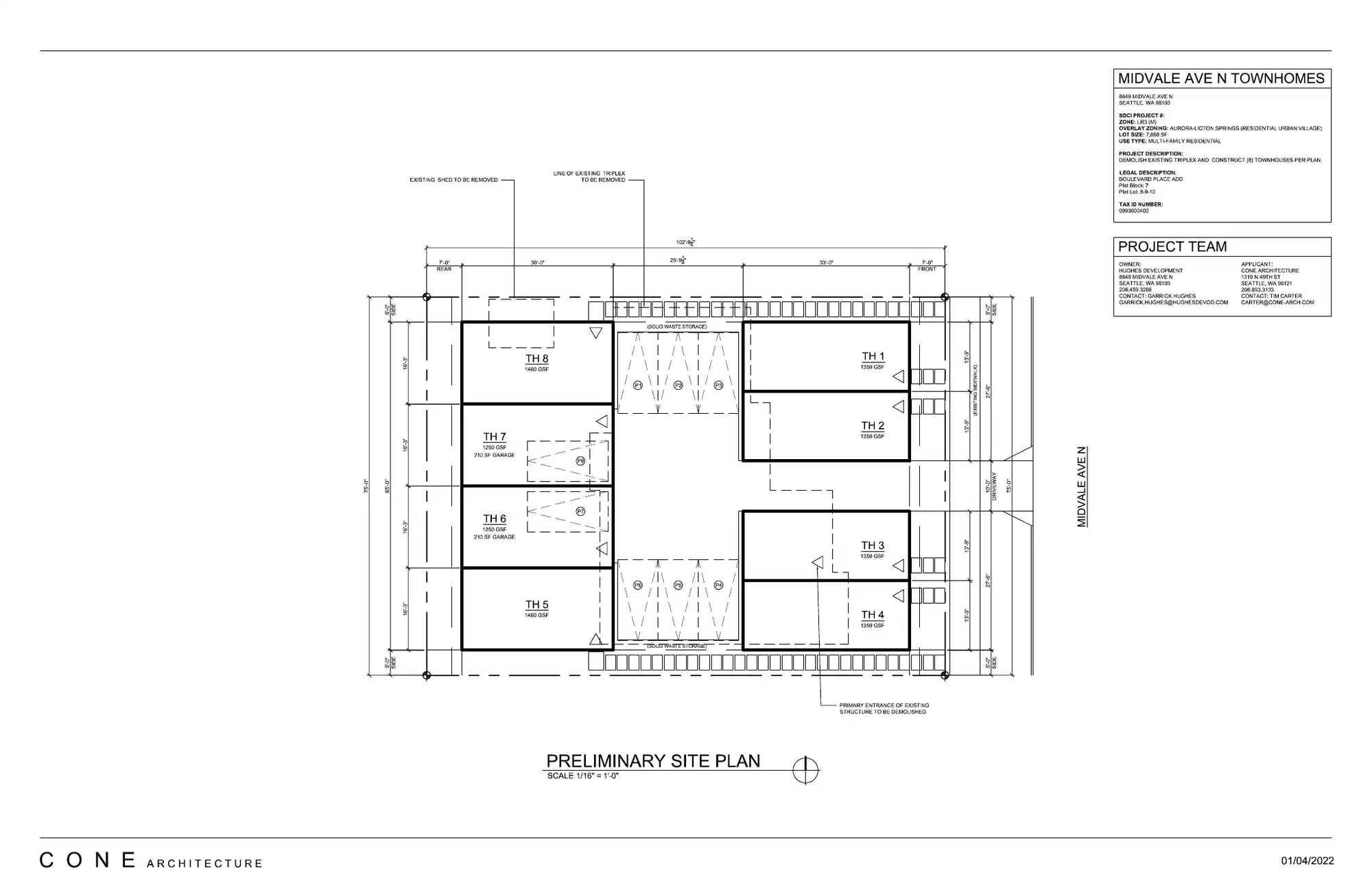 Site plan for 8849 Midvale Ave N