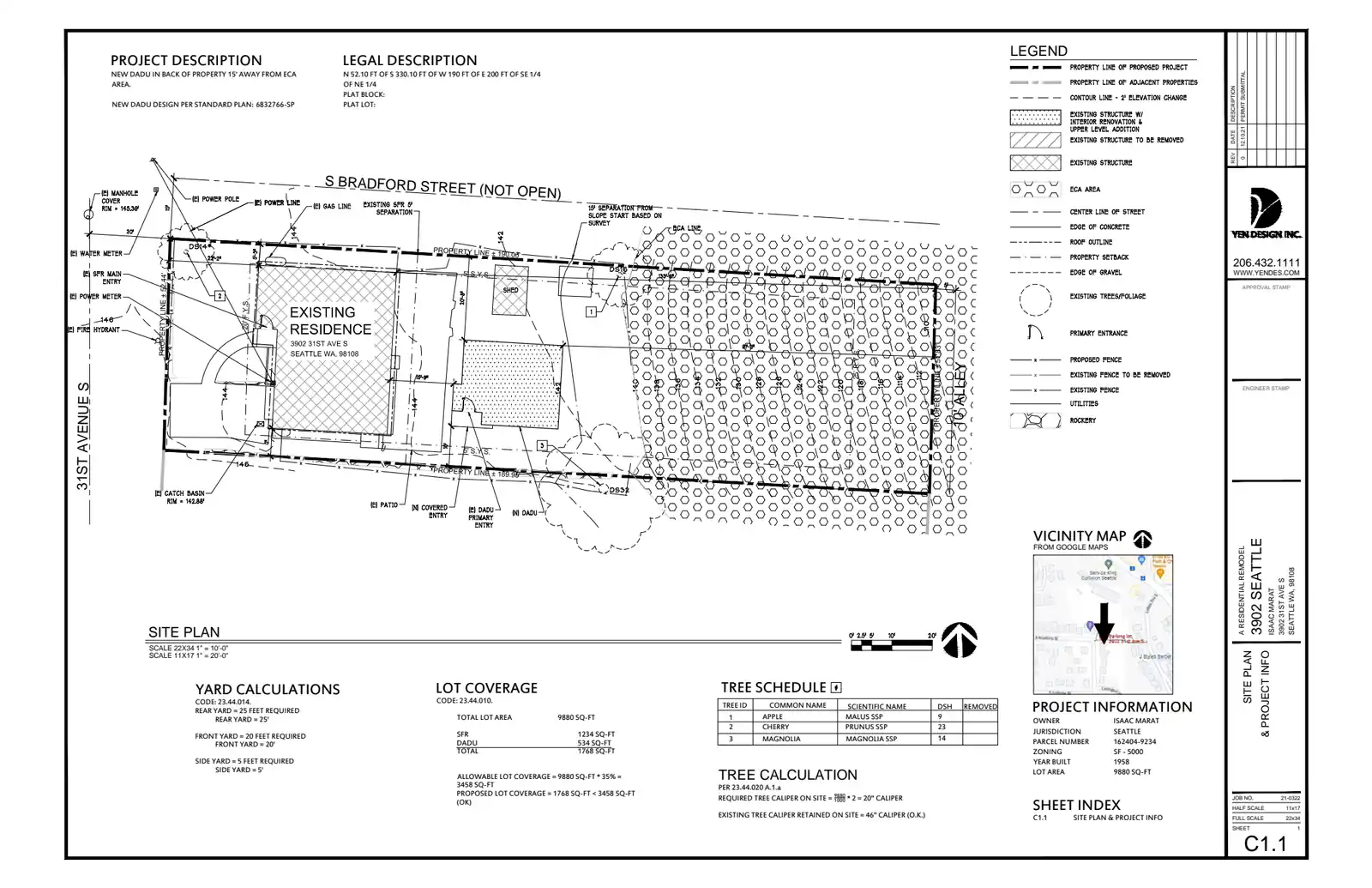 Site plan for 3904 31st Ave S