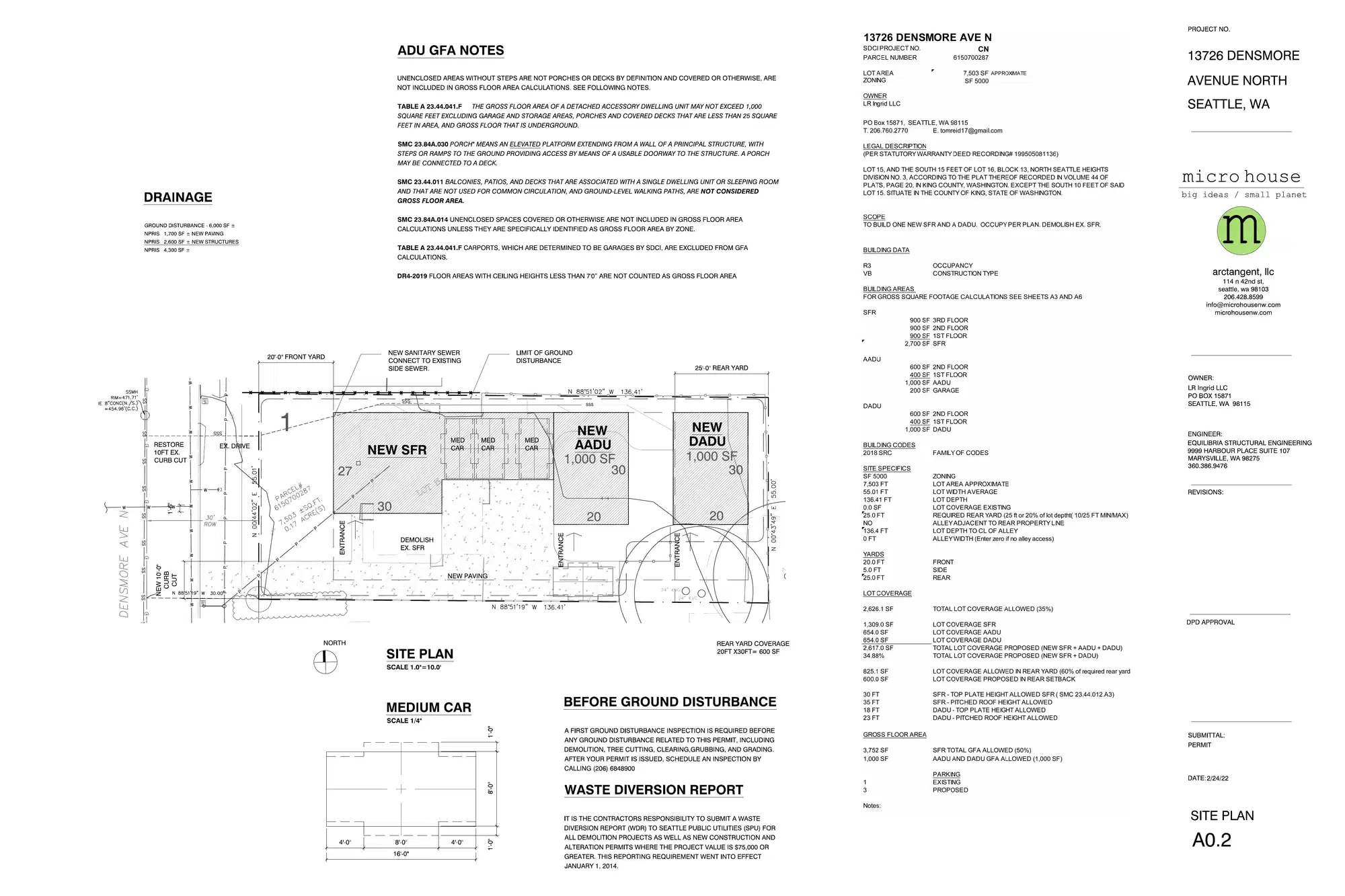 Site plan for 13726 Densmore Ave N