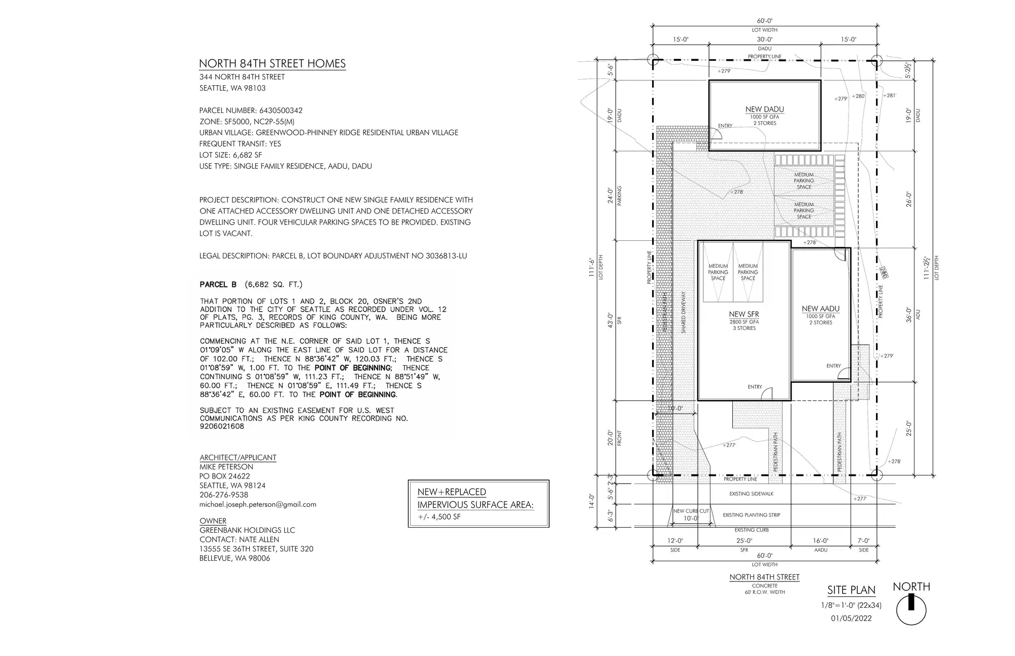 Site plan for 344 N 84th St