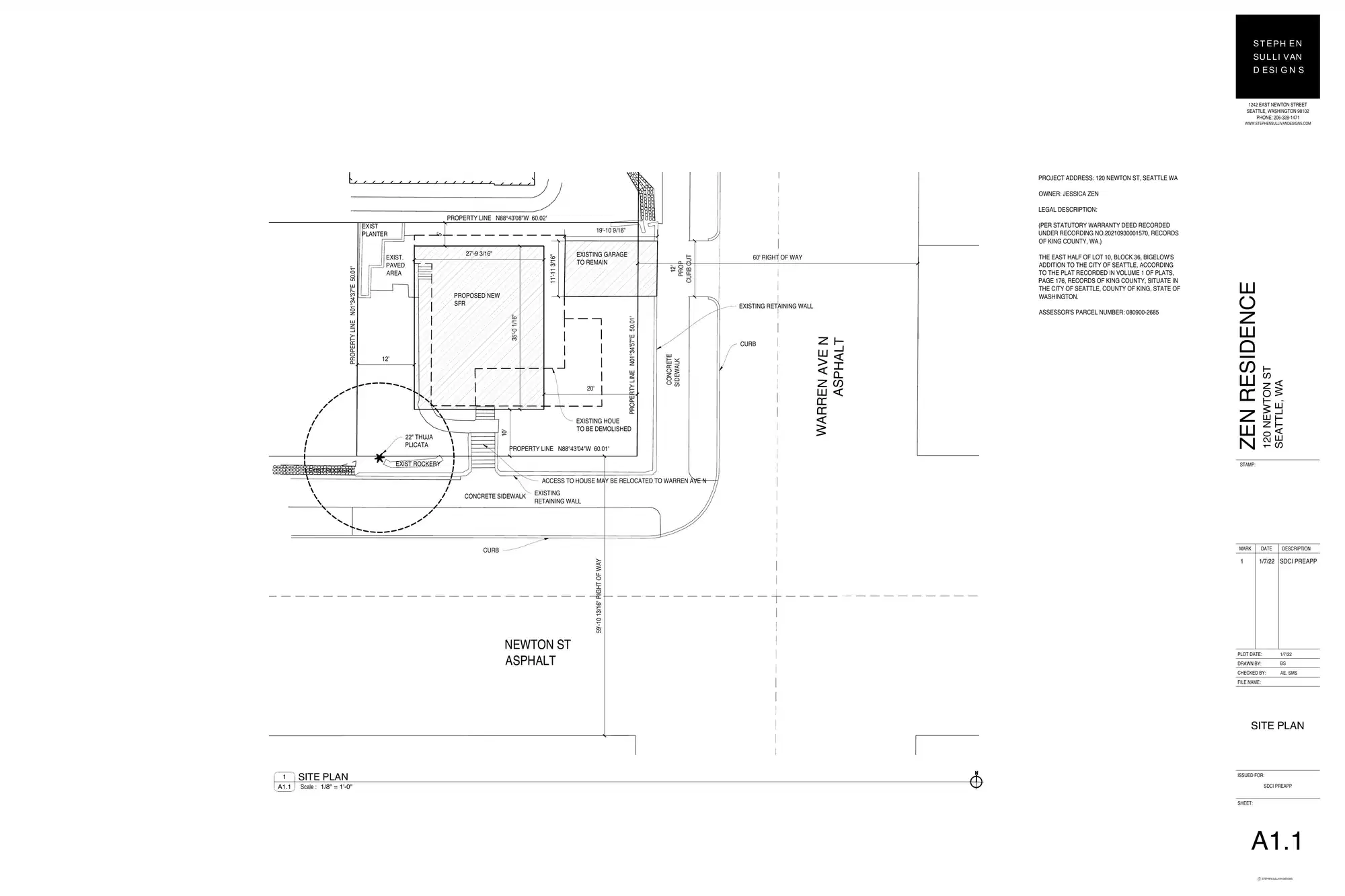 Site plan for 2001 Warren Ave N