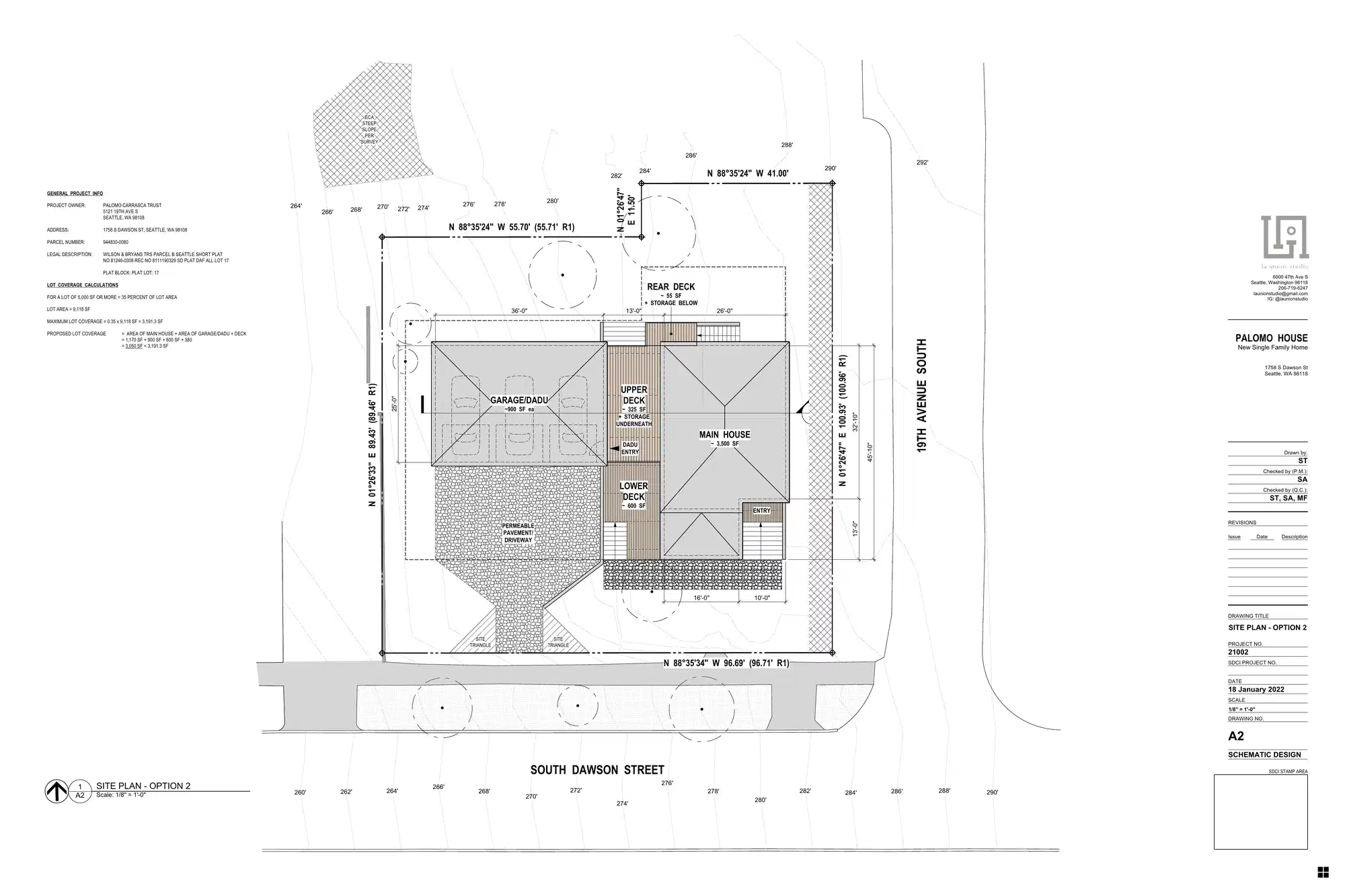 Site plan for 1758 S Dawson St
