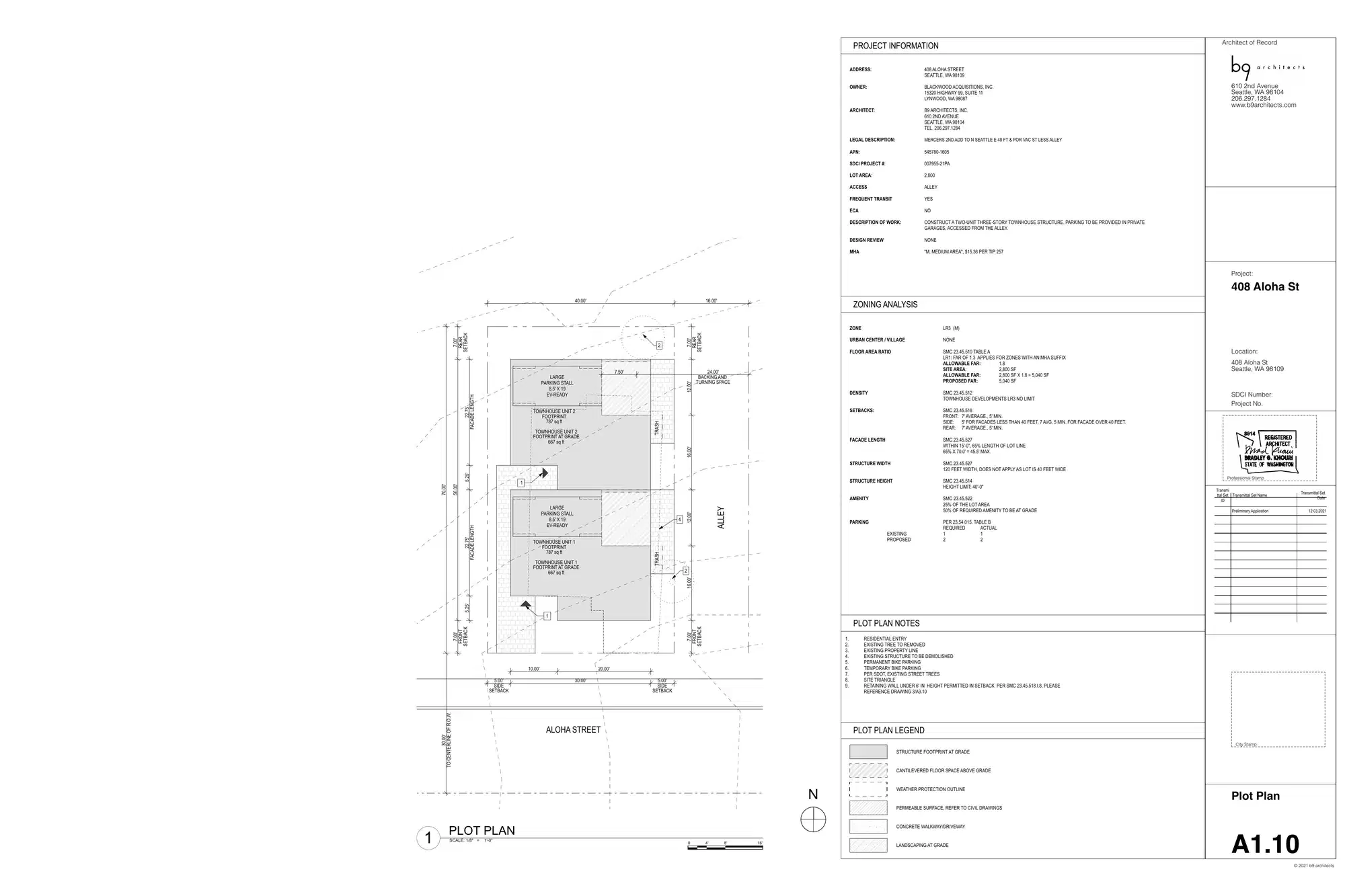 Site plan for 408 Aloha St