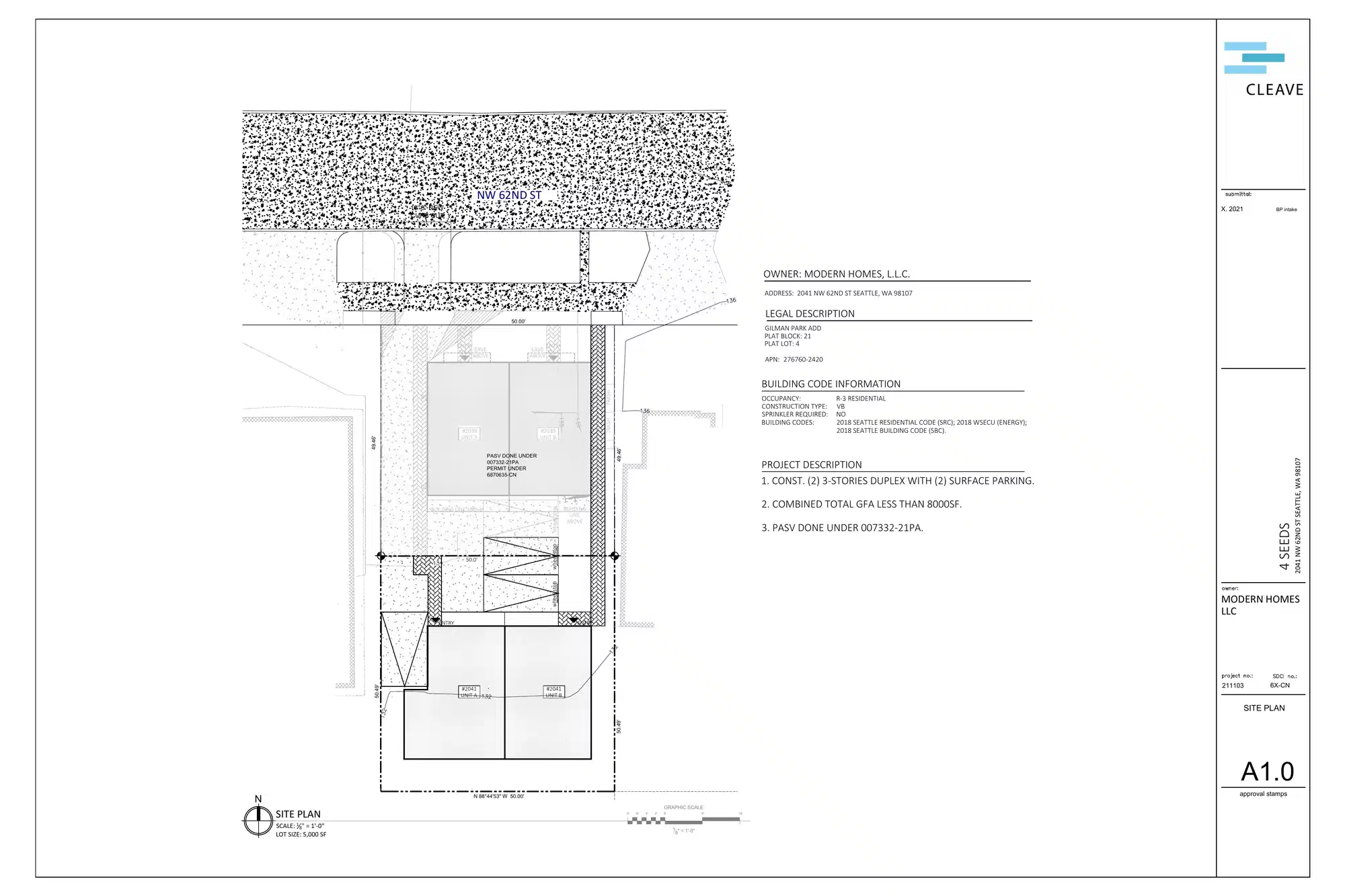 Site plan for 2037 NW 62nd St