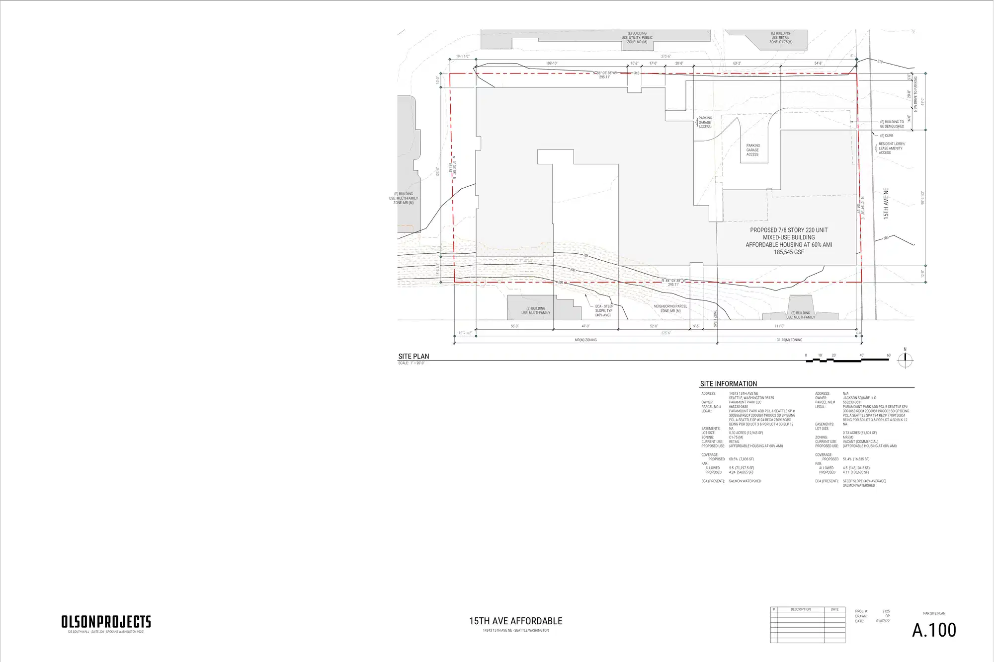 Site plan for 14343 15th Ave NE