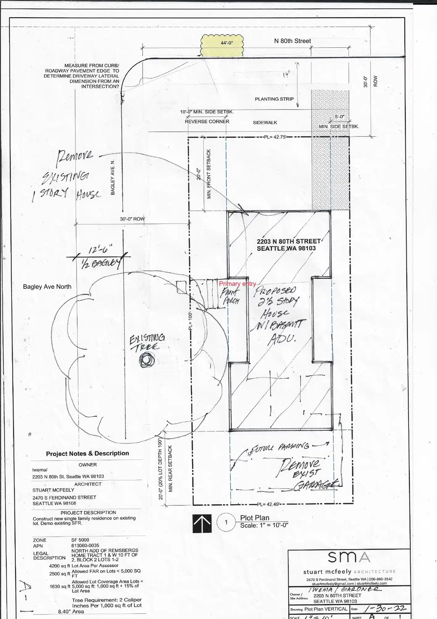 Site plan for 7750 Bagley Ave N