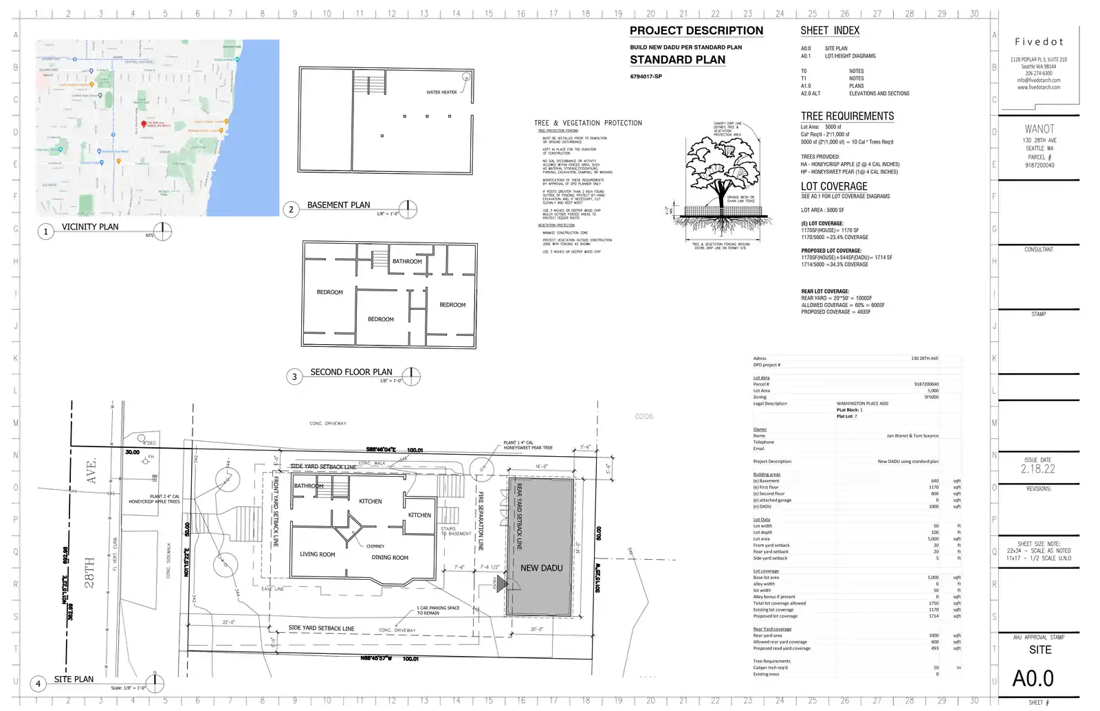 Site plan for 128 28th Ave