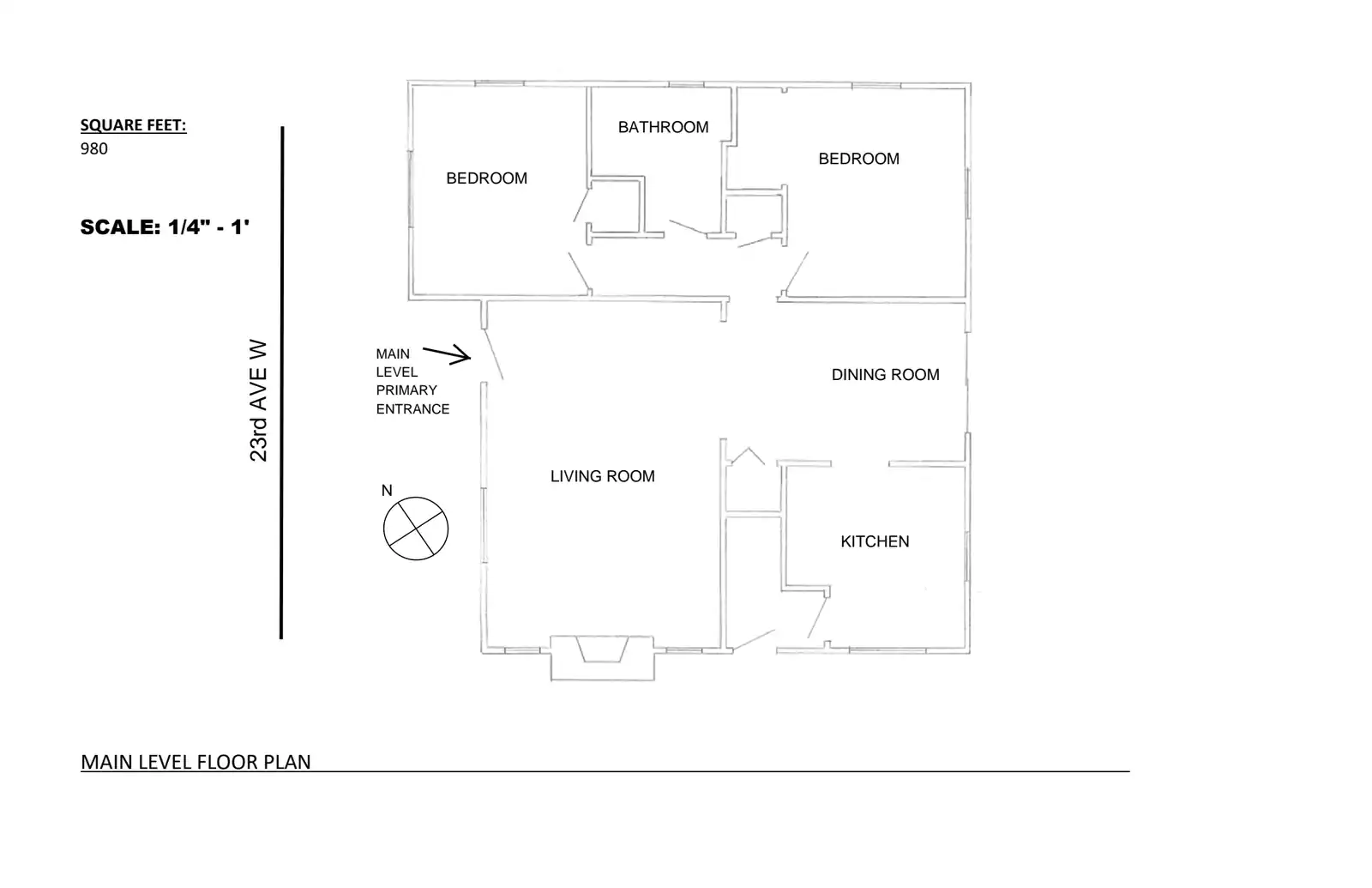 Site plan for 3016 B 23rd Ave W