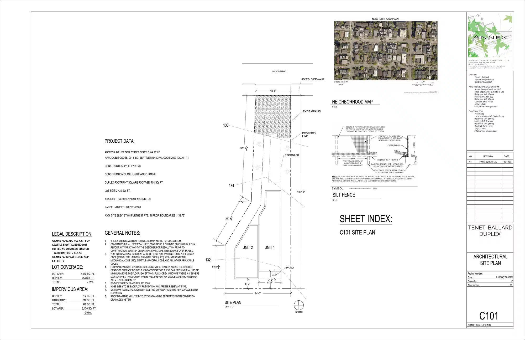 Site plan for 2421 NW 64th St