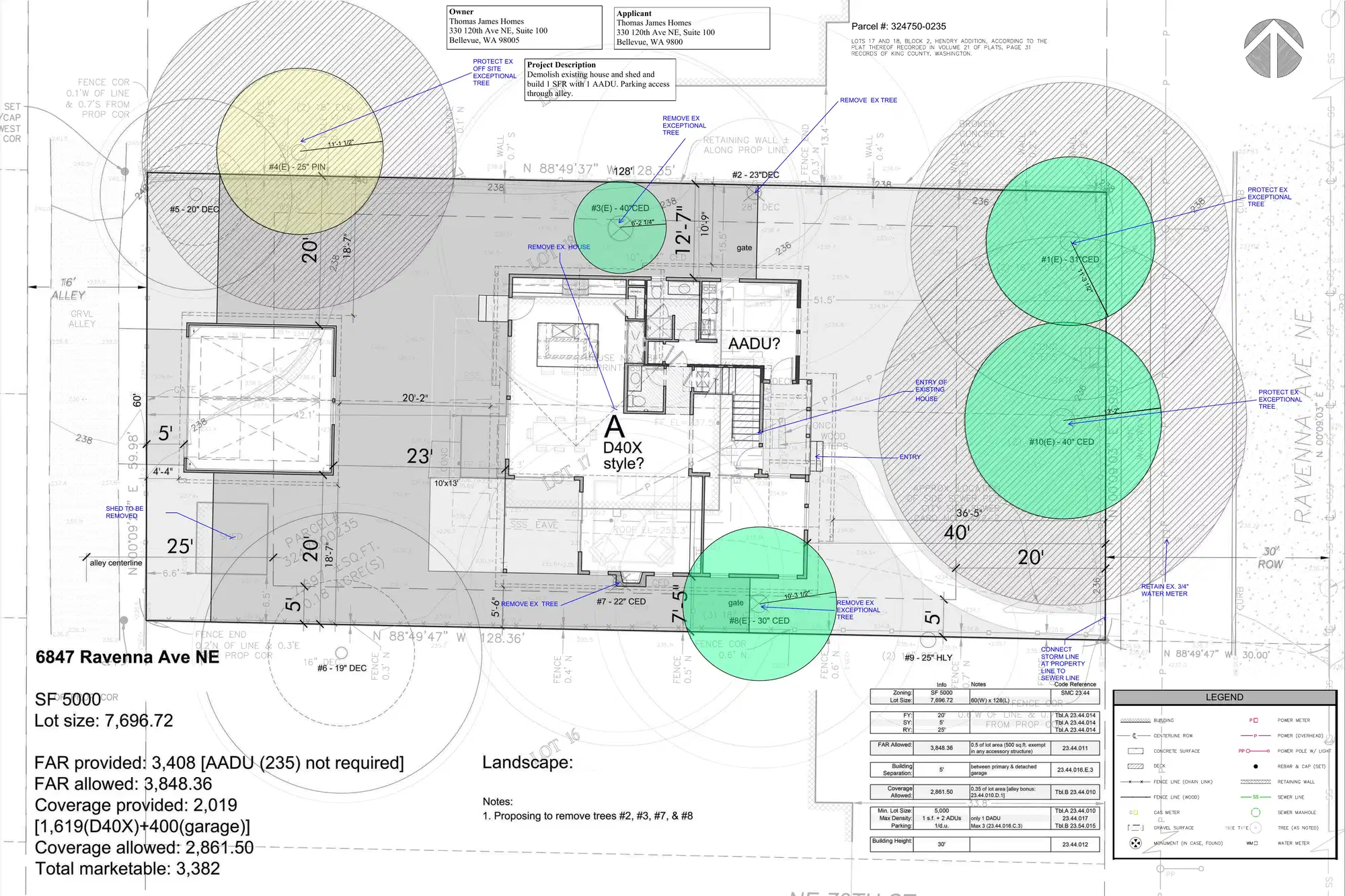 Site plan for 6847 Ravenna Ave NE