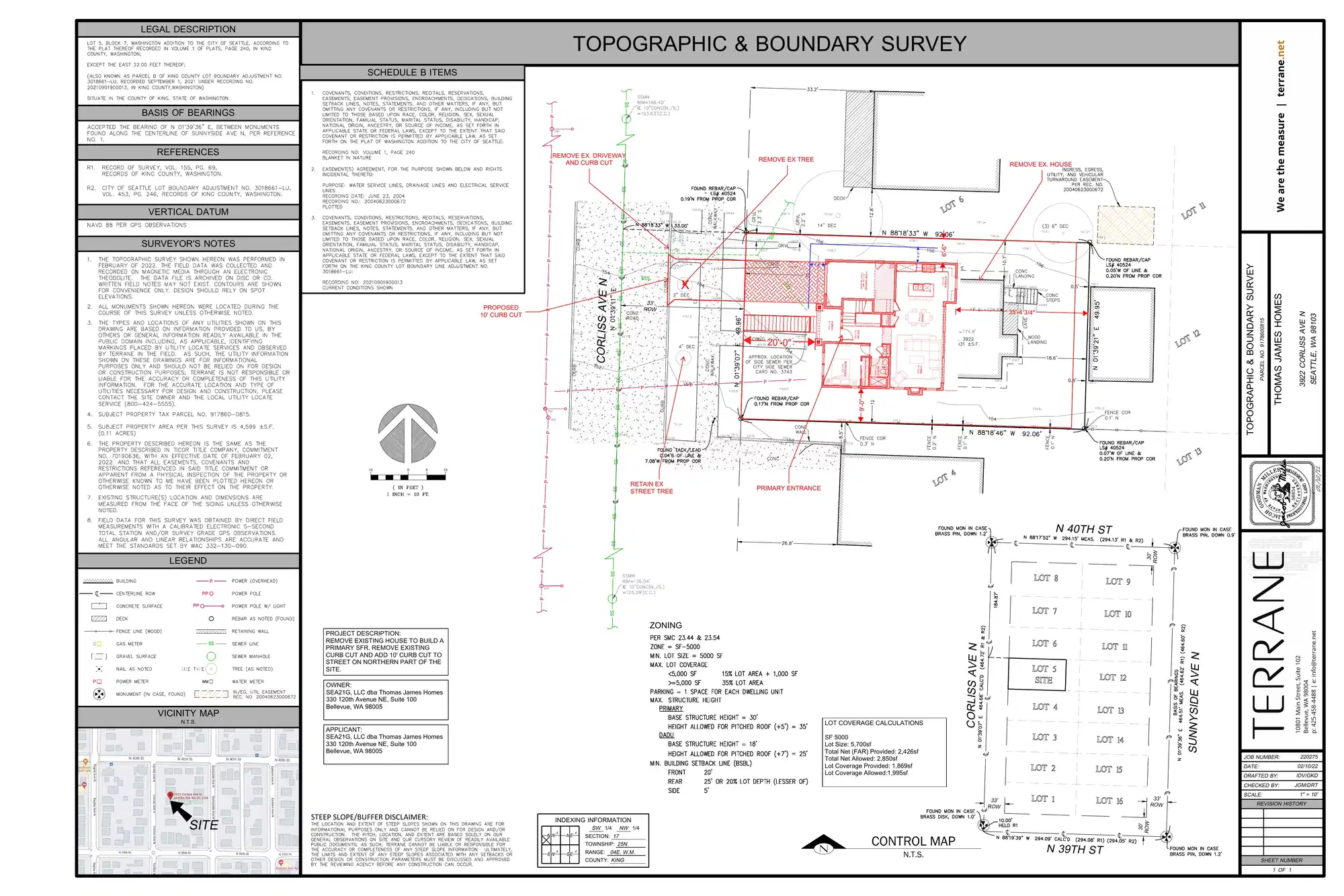Site plan for 3922 Corliss Ave N
