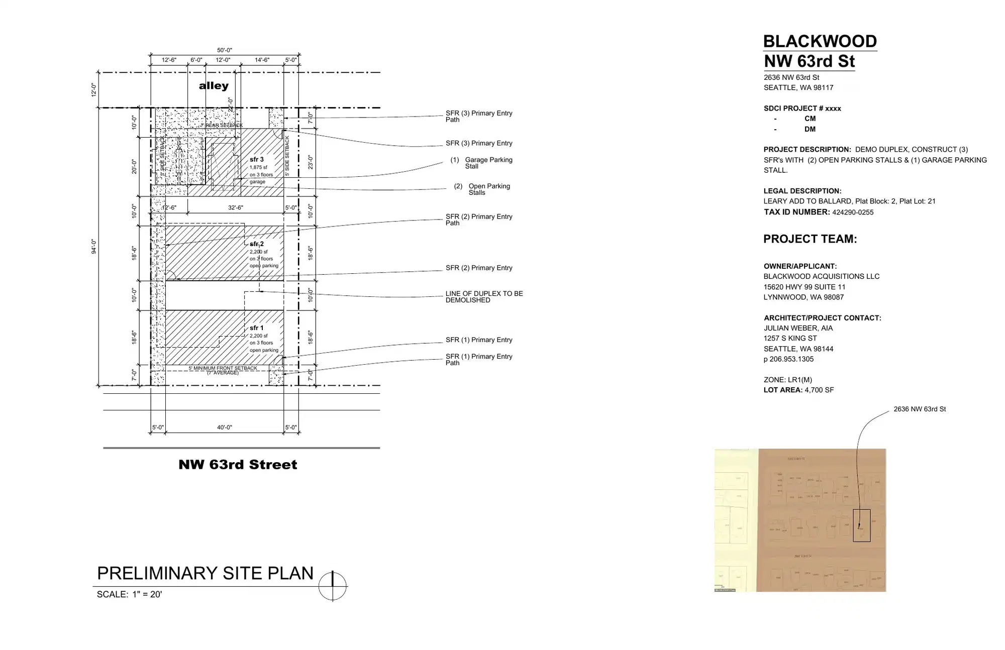 Site plan for 2638 NW 63rd St