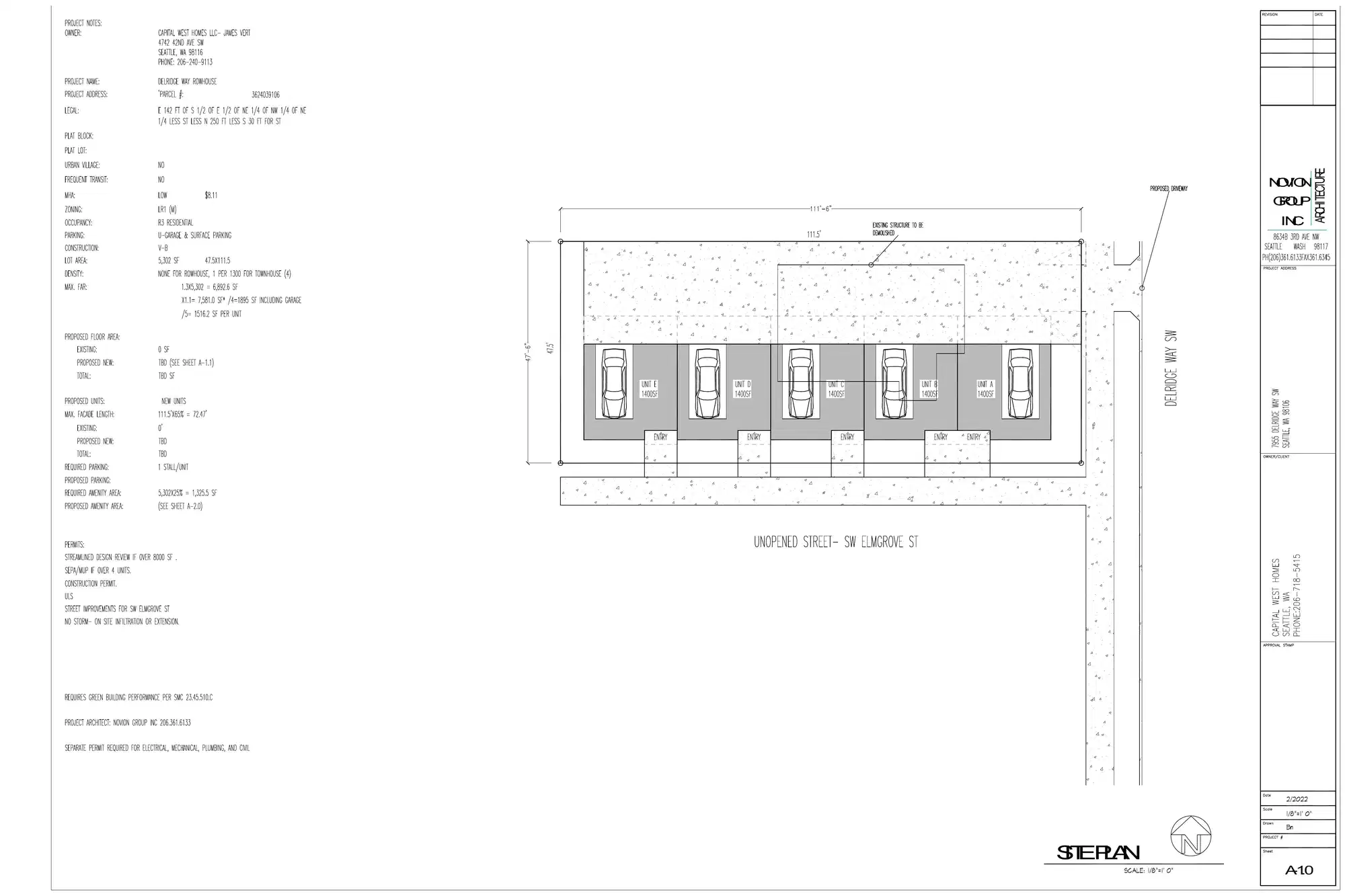 Site plan for 2170 SW Elmgrove St
