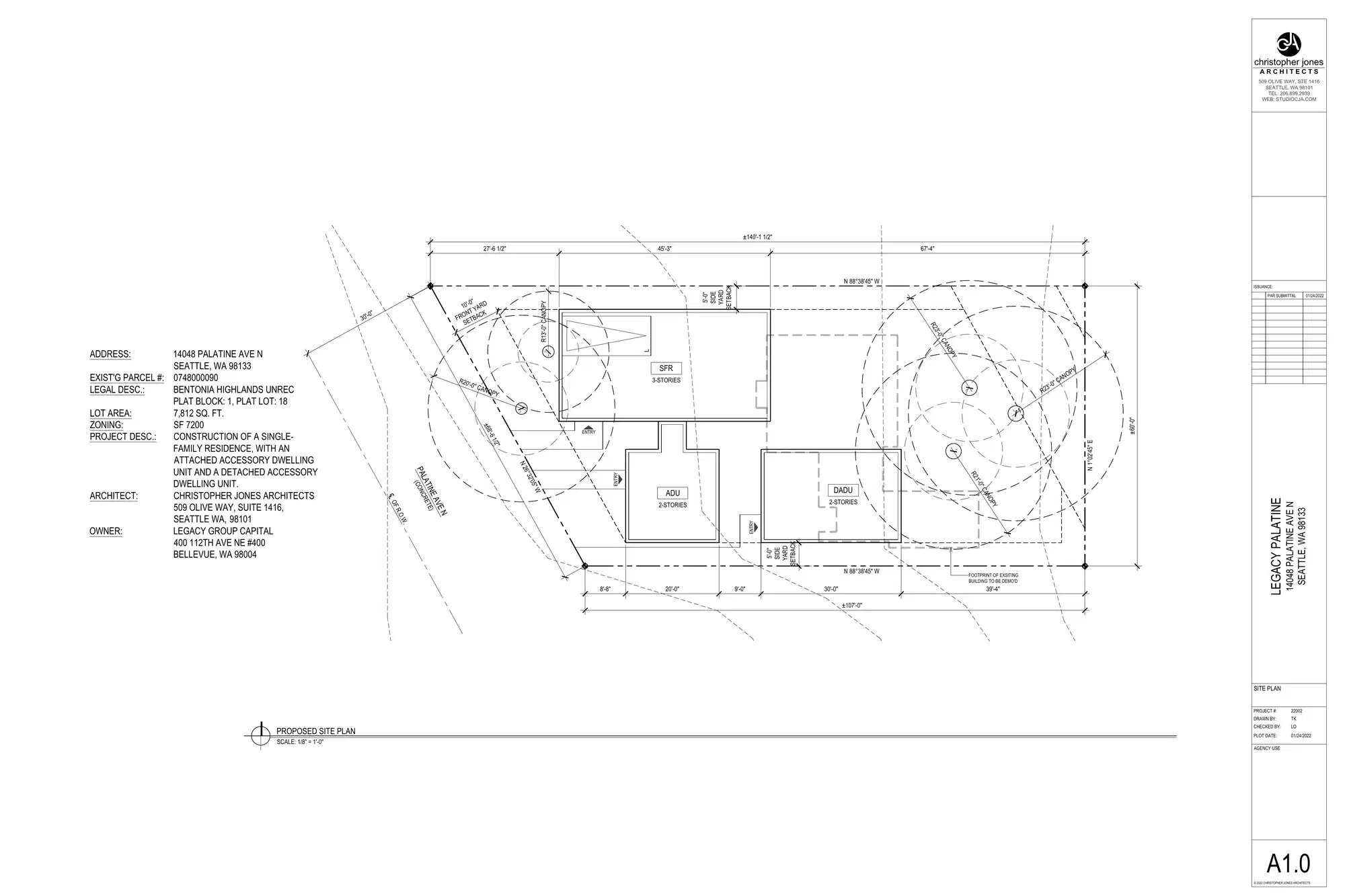 Site plan for 14048 Palatine Ave N