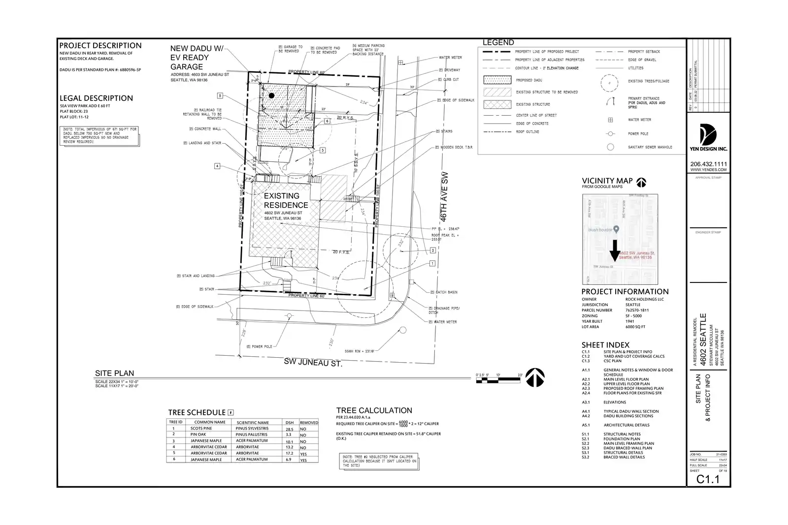 Site plan for 5651 46th Ave SW