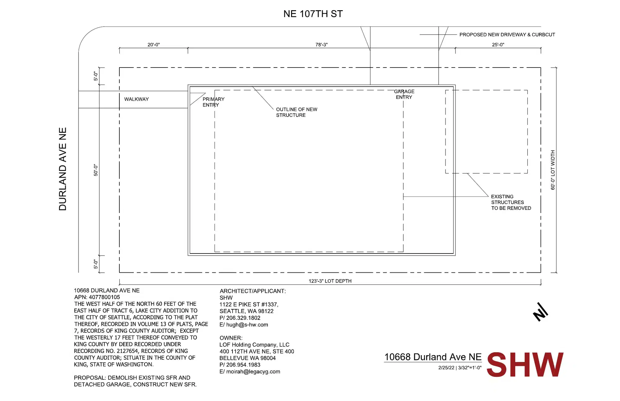 Site plan for 10668 Durland Ave NE