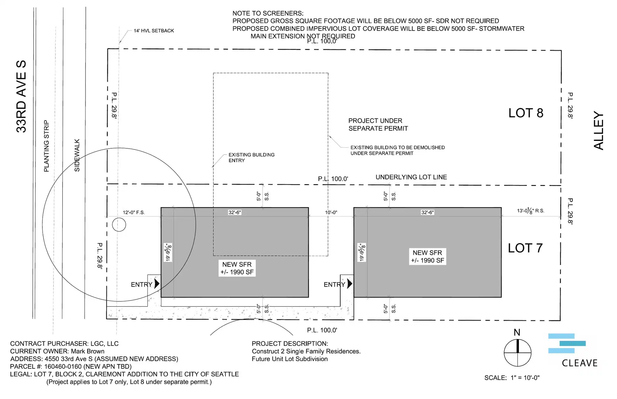 Site plan for 4550 33rd Ave S