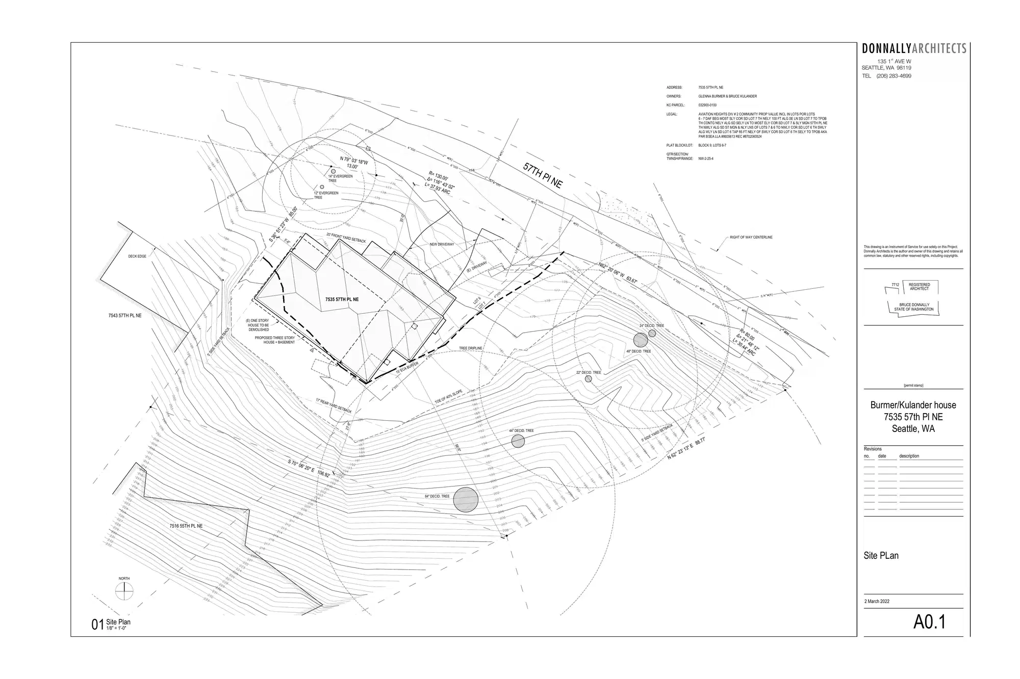 Site plan for 7535 57th Pl NE