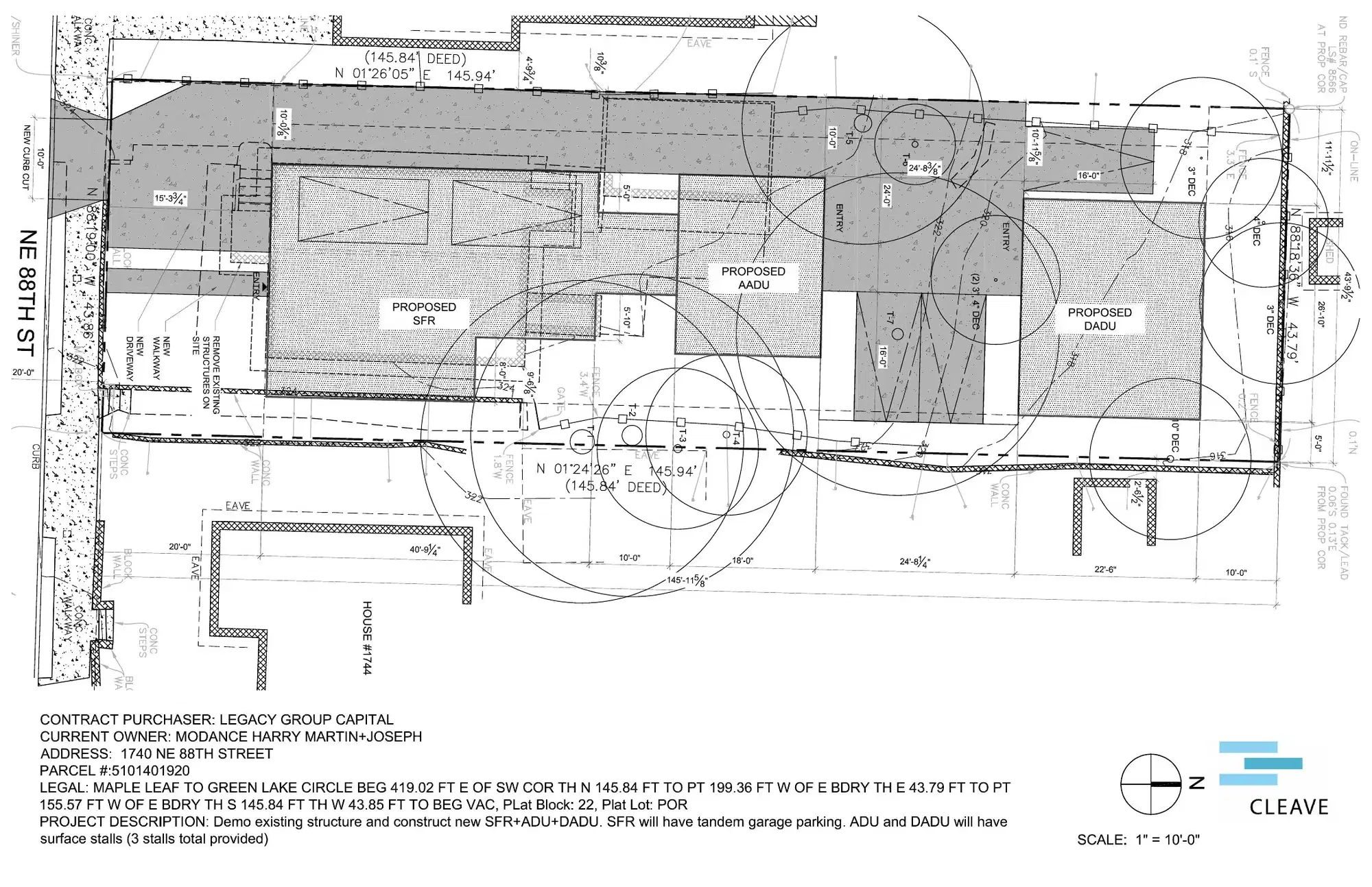 Site plan for 1740 NE 88th St