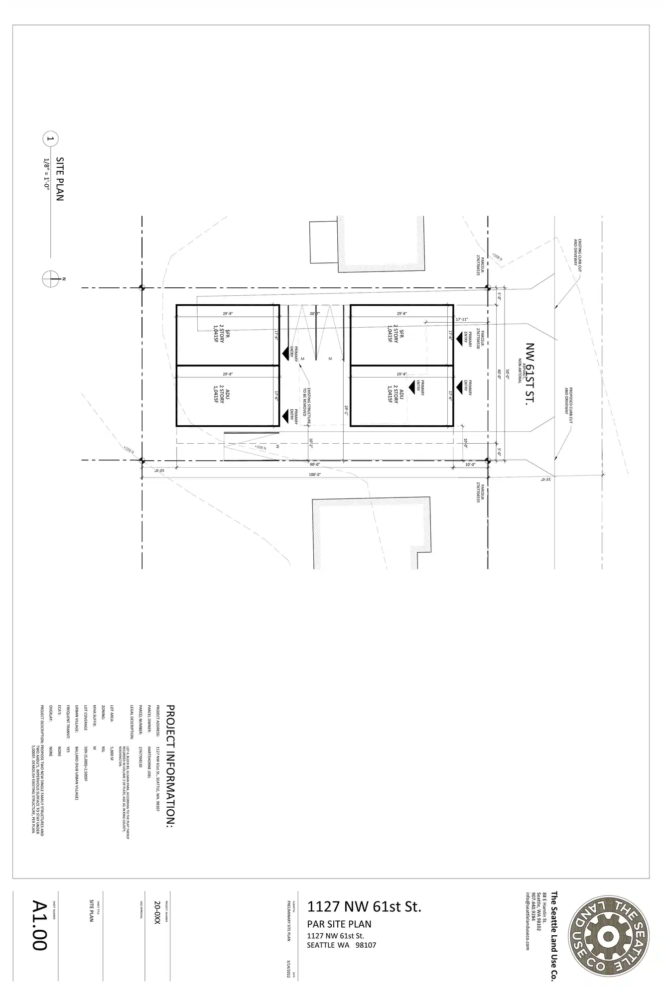 Site plan for 1127 NW 61st St
