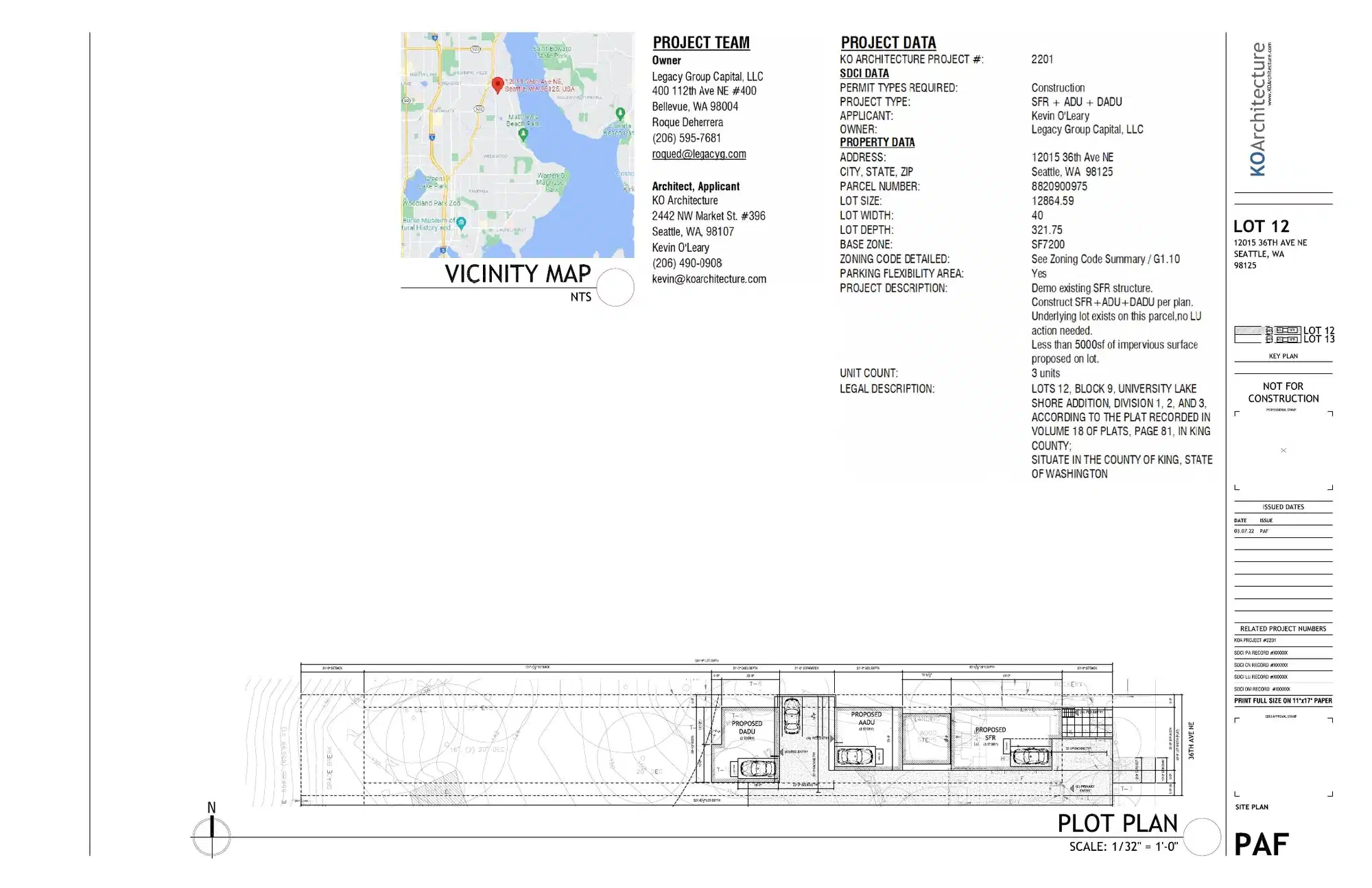 Site plan for 12015 36th Ave NE