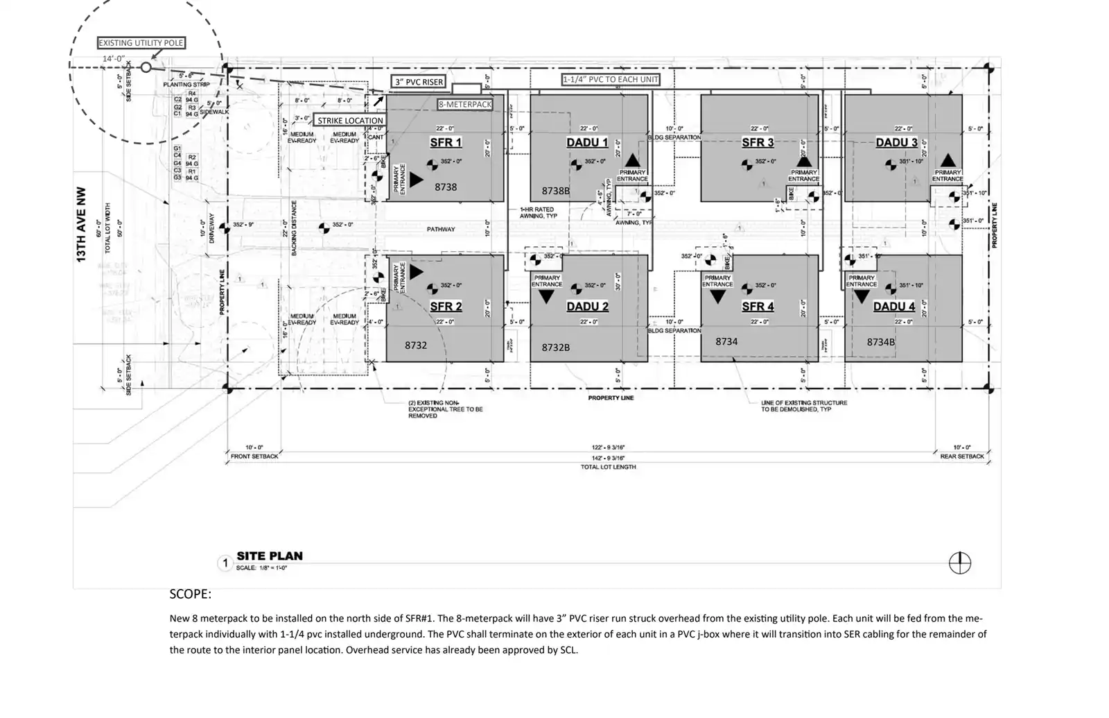 Site plan for 8738 13th Ave NW