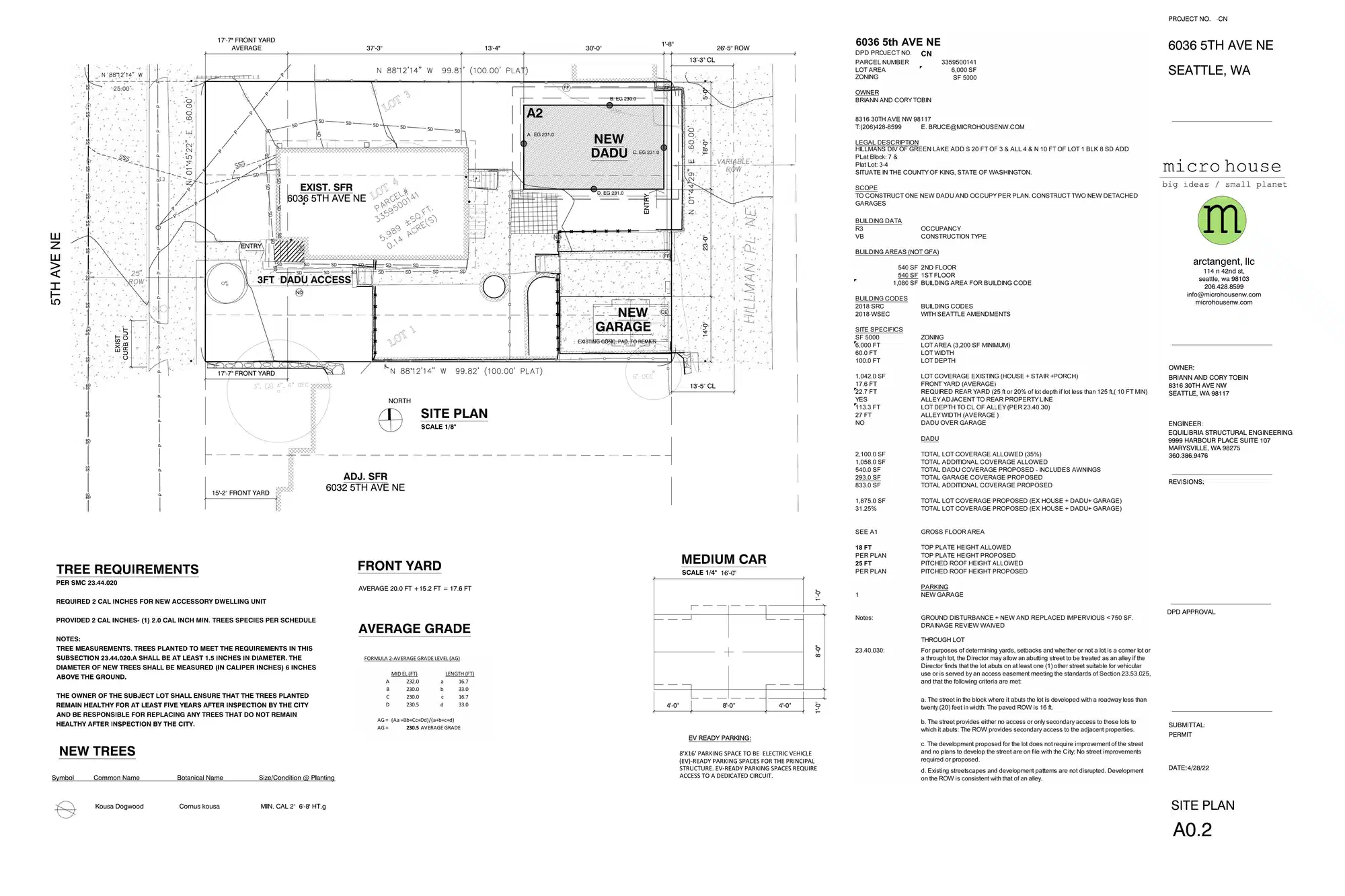 Site plan for 6034 5th Ave NE