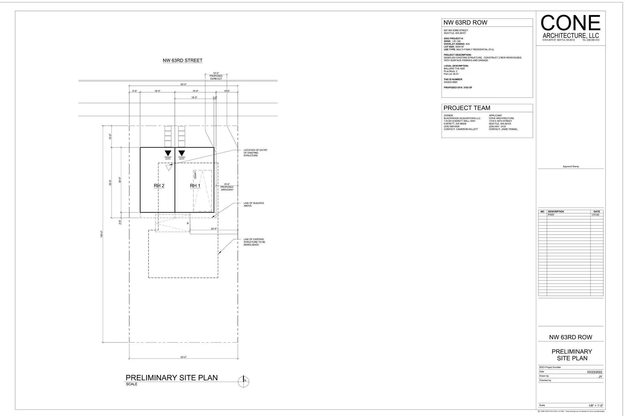 Site plan for 807 NW 63rd St
