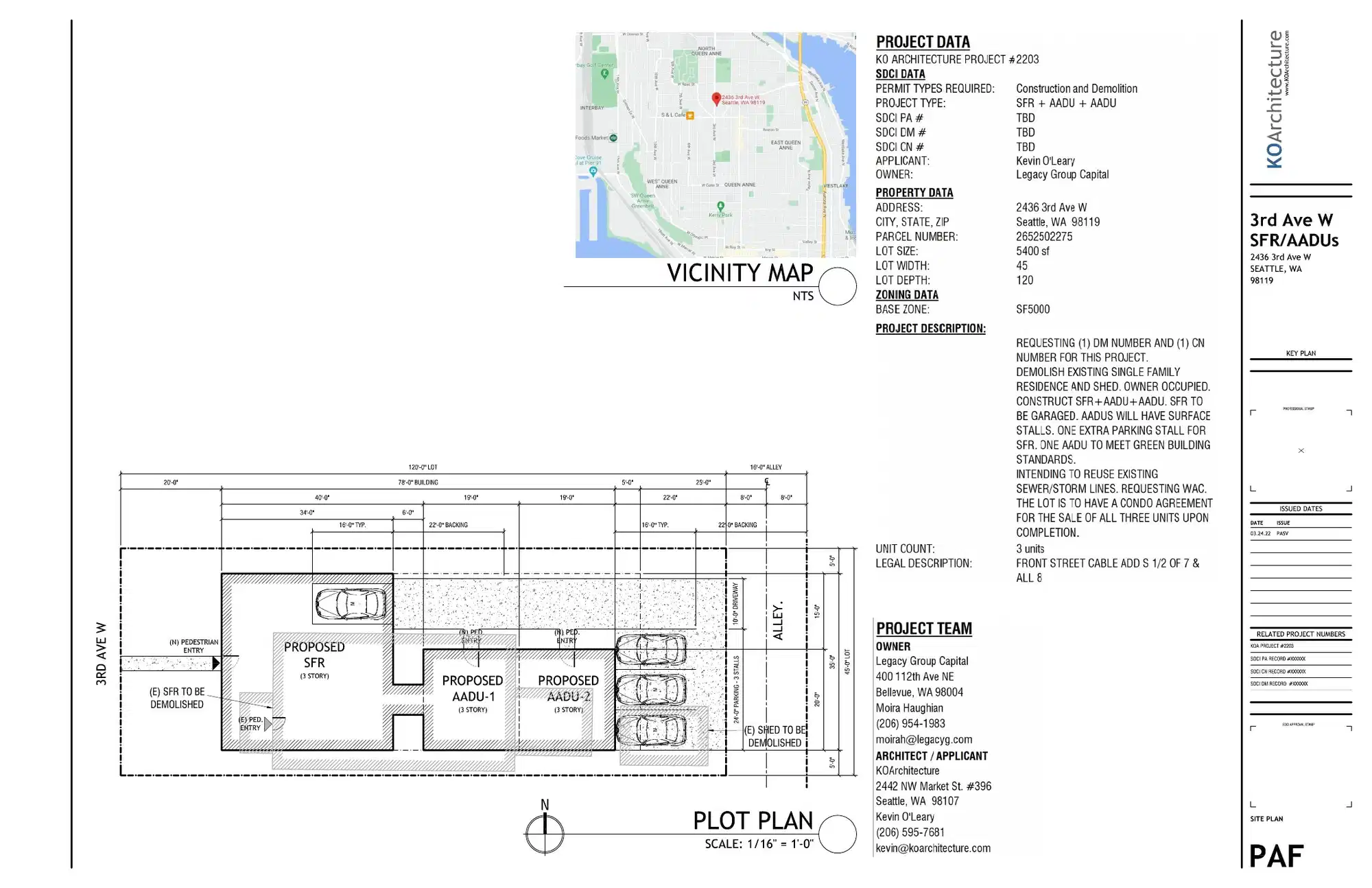 Site plan for 2438 3rd Ave W