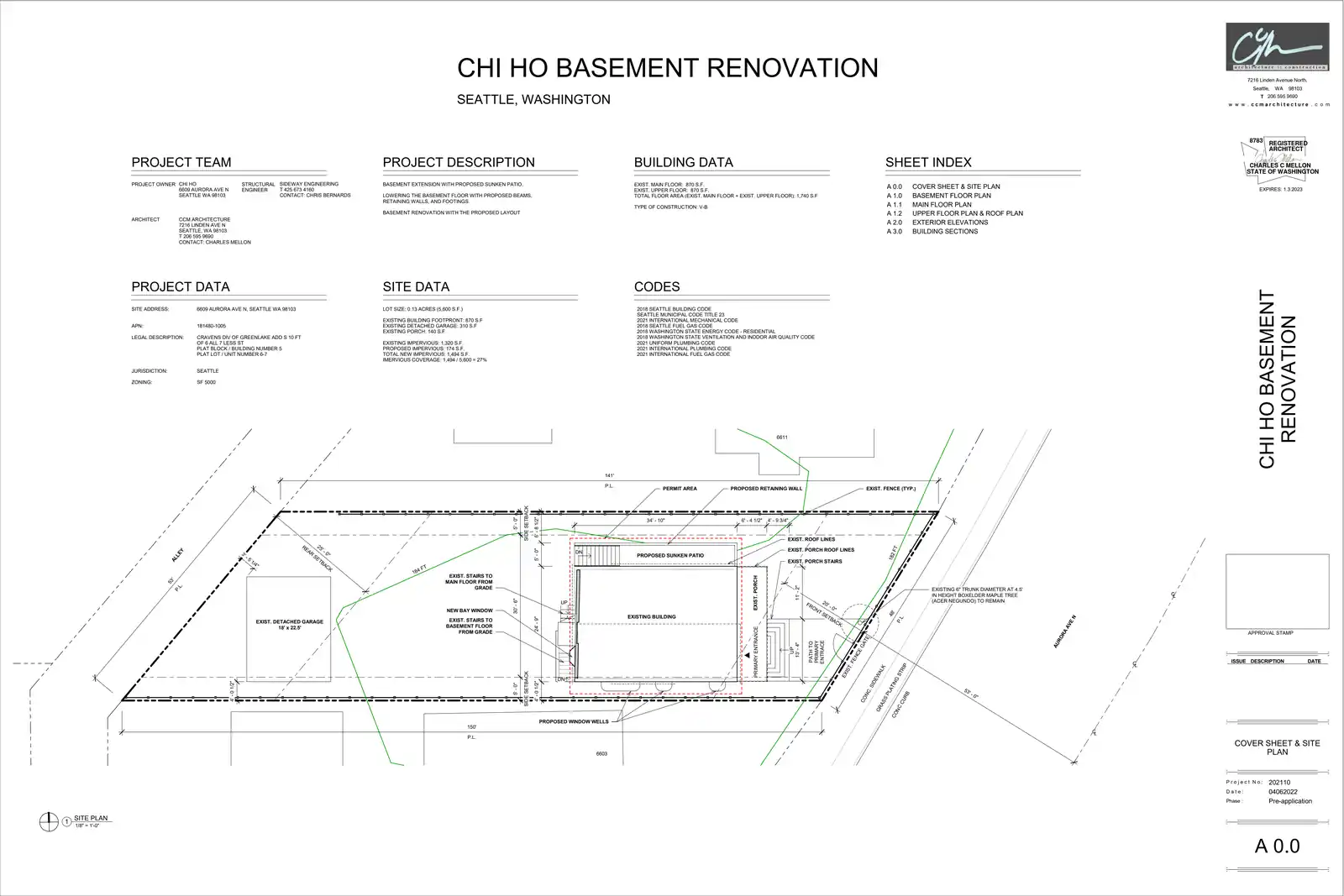 Site plan for 6609 Aurora Ave N