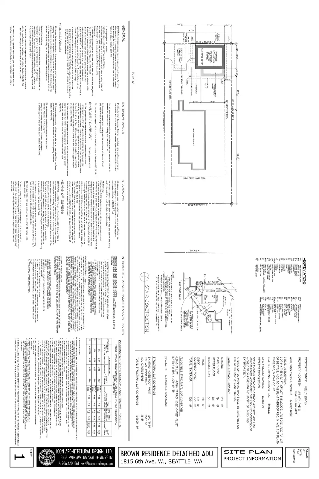 Site plan for 1813 6th Ave W