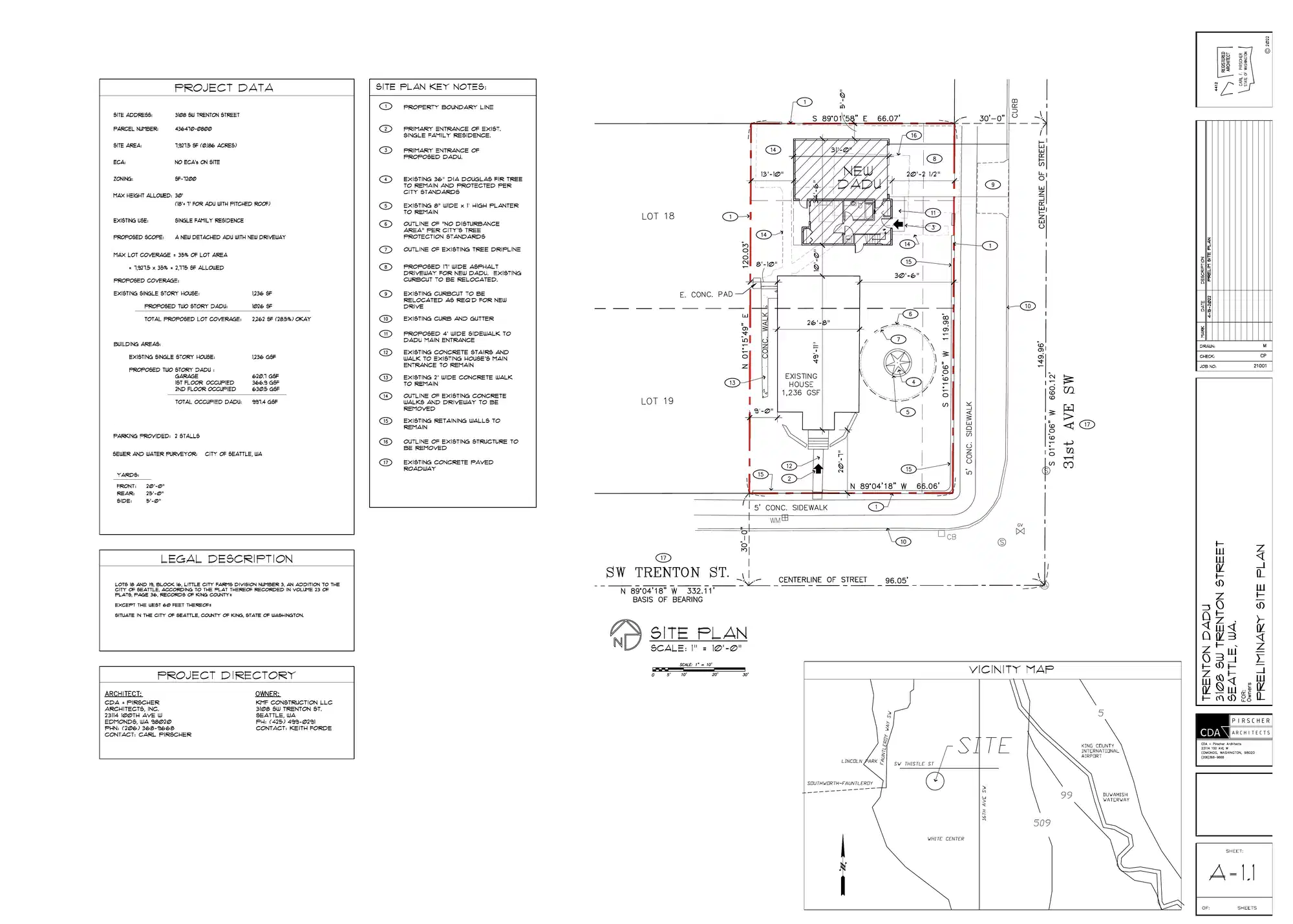 Site plan for 8651 31st Ave SW