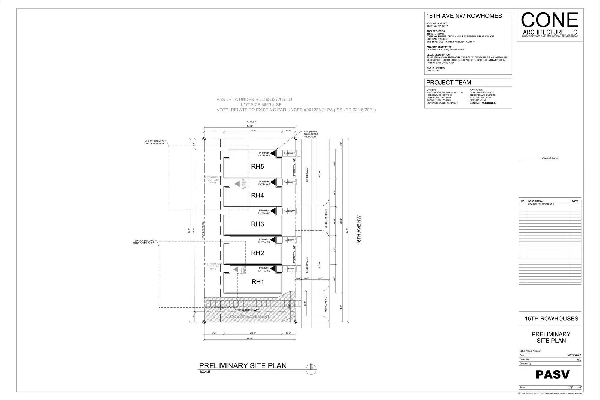 Site plan for 8039 16th Ave NW