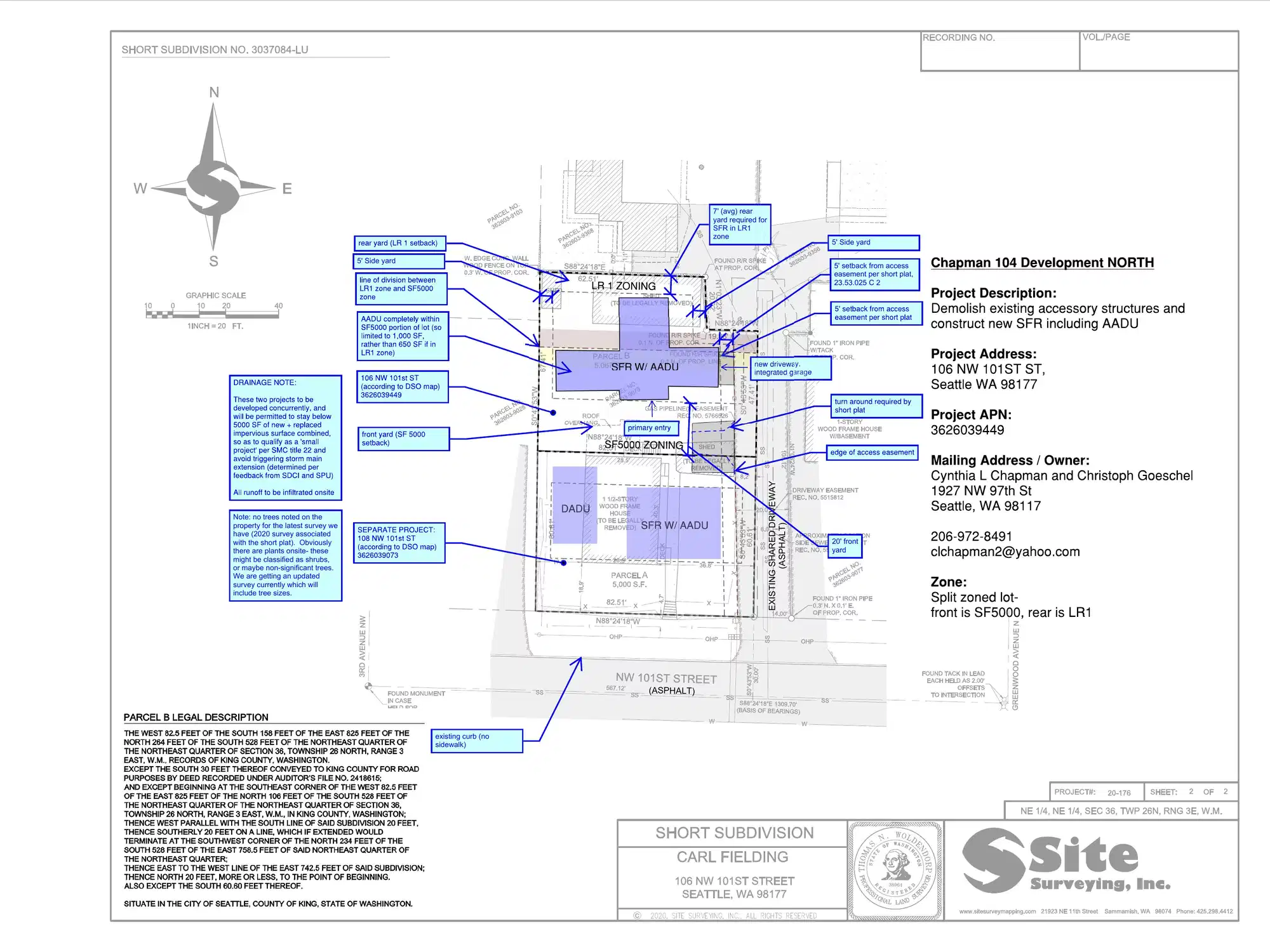 Site plan for 106 NW 101st St