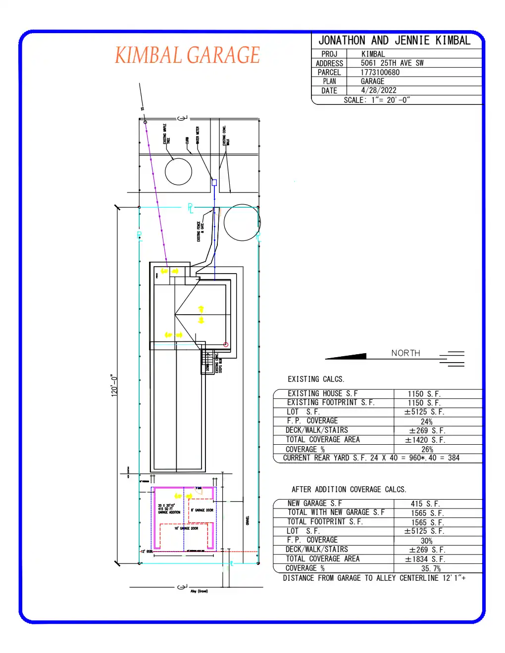 Site plan for 5061 25th Ave SW