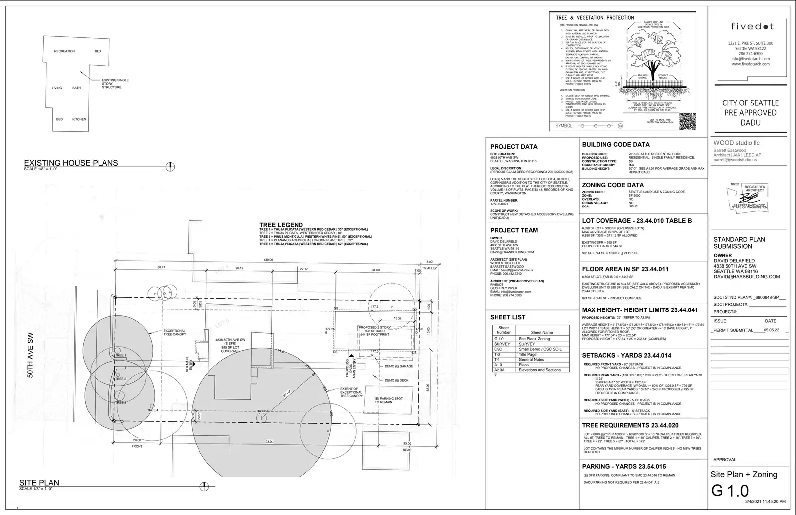 Site plan for 4840 50th Ave SW