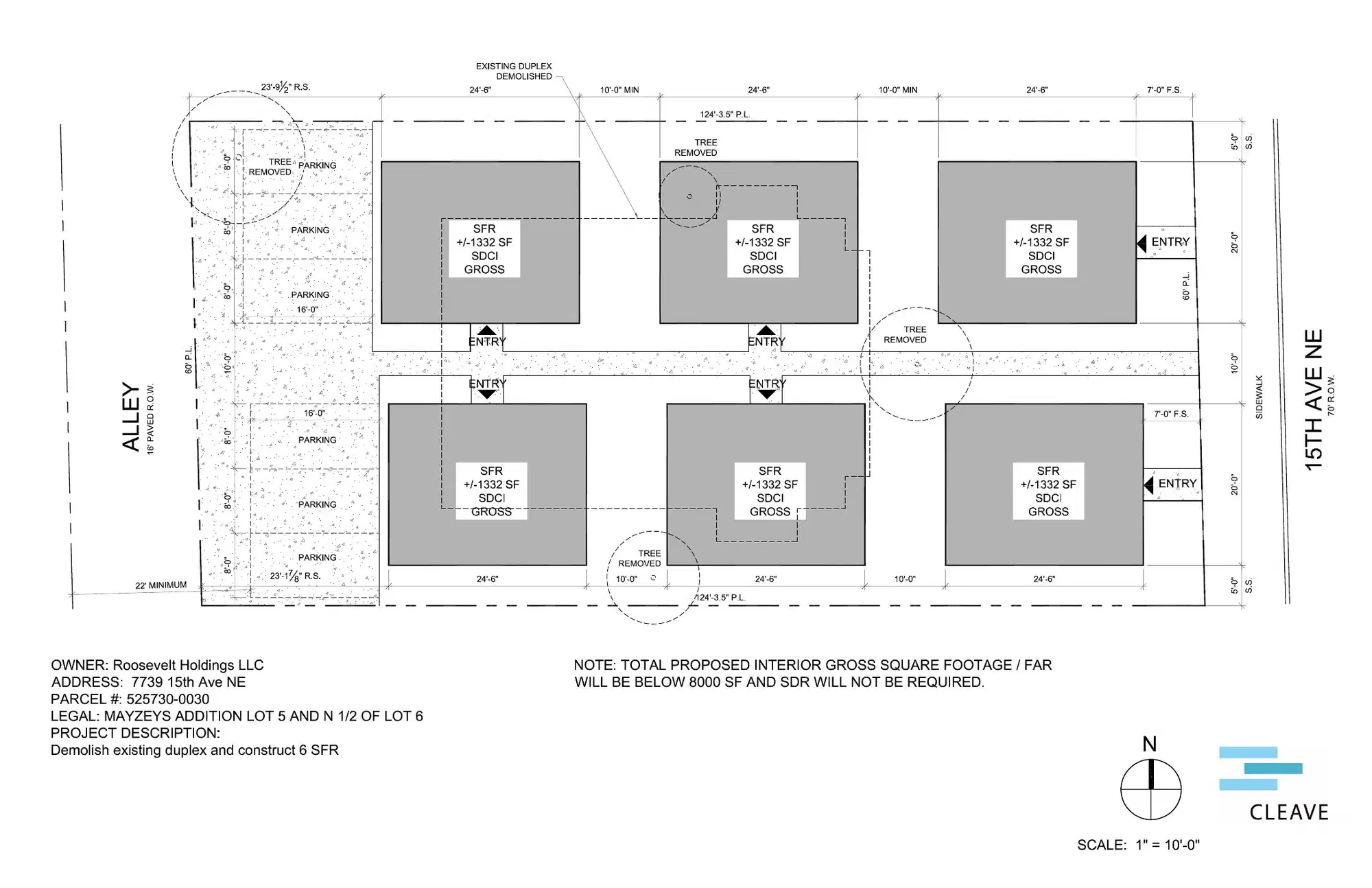 Site plan for 7739 A 15th Ave NE