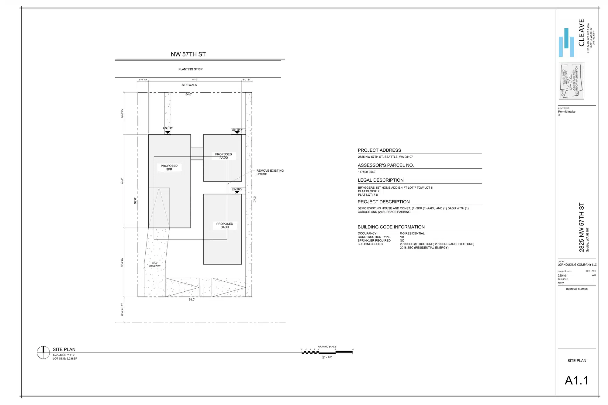 Site plan for 2825 NW 57th St