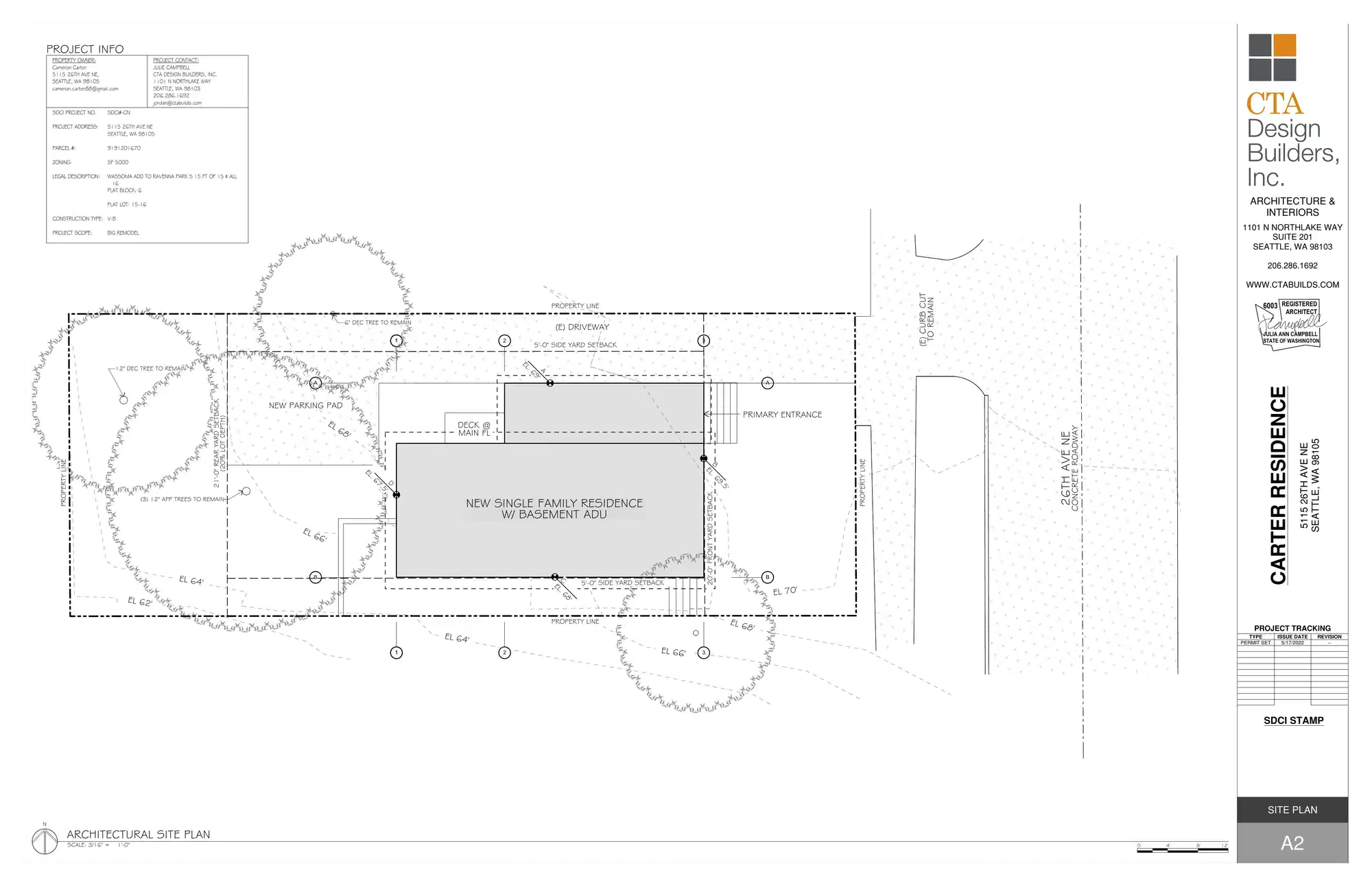 Site plan for 5115 26th Ave NE