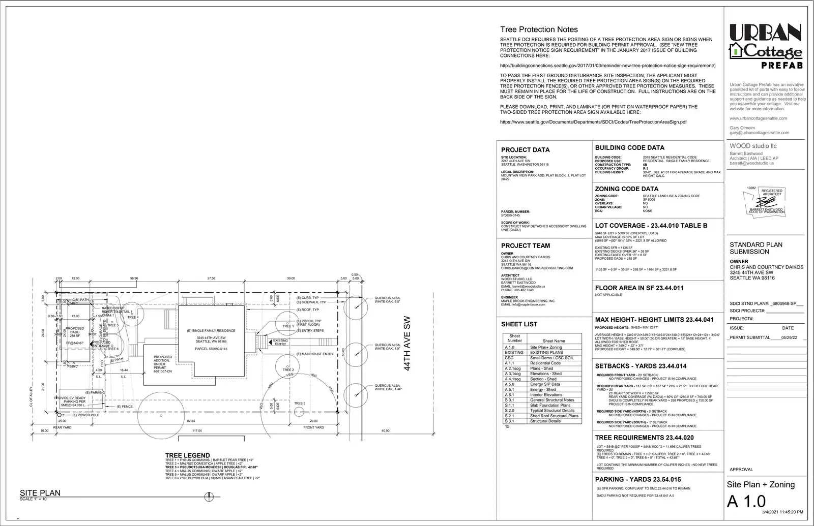 Site plan for 3243 44th Ave SW