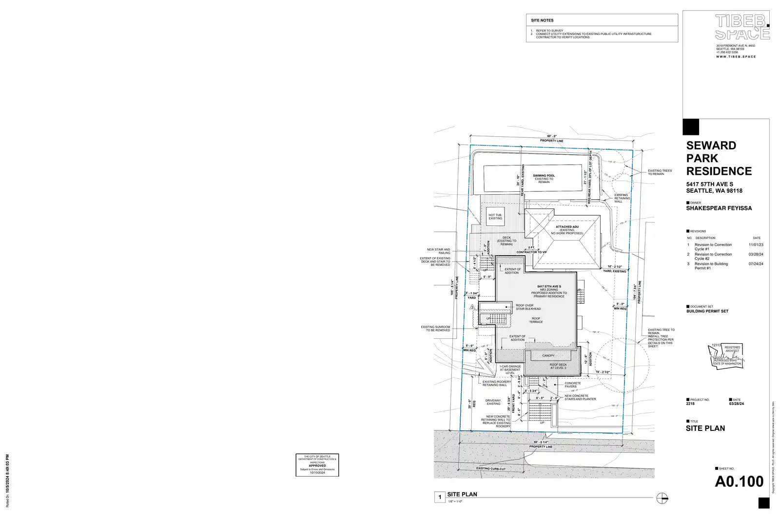 Site plan for 5417 57th Ave S
