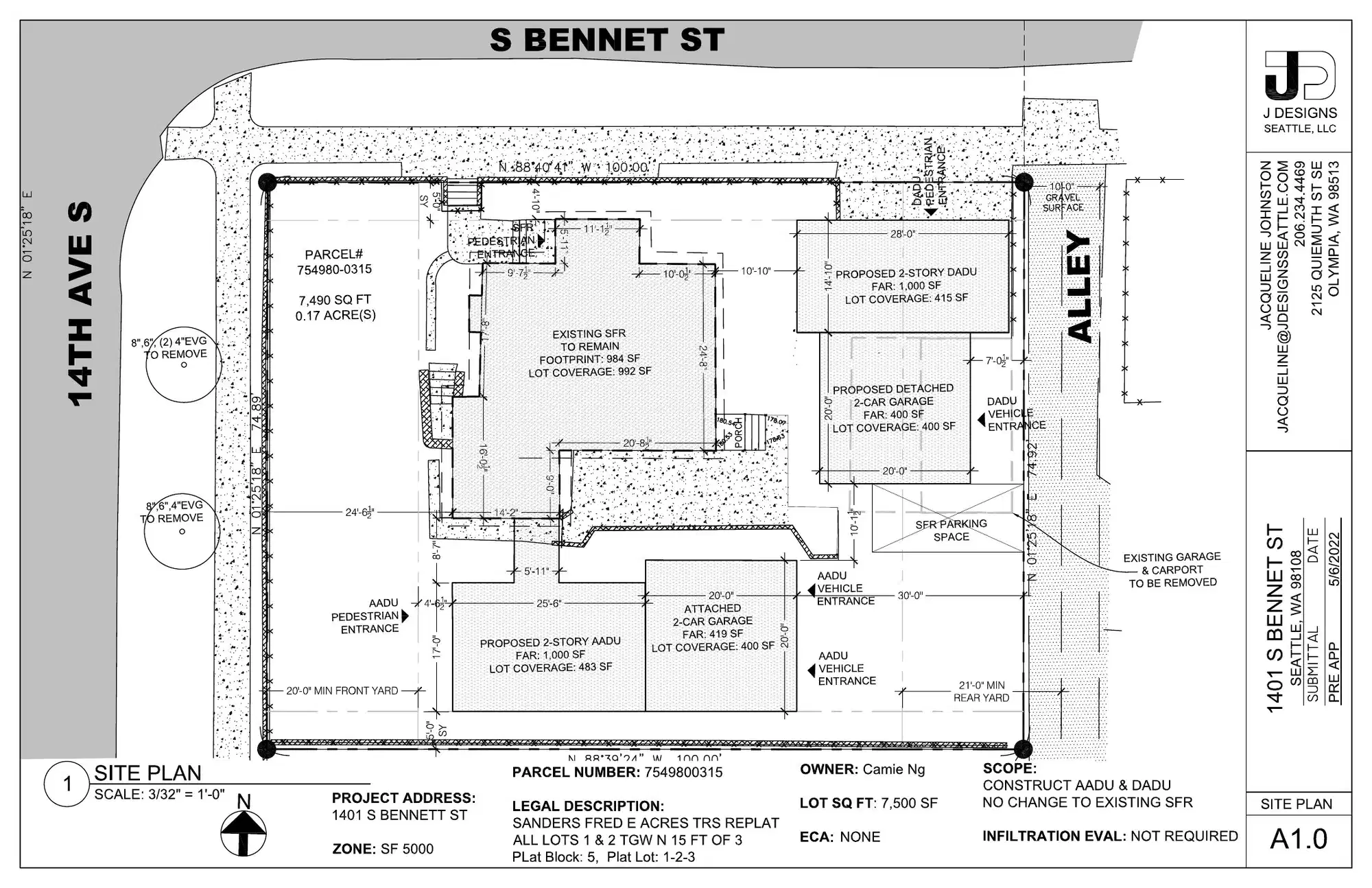 Site plan for 5304 14th Ave S
