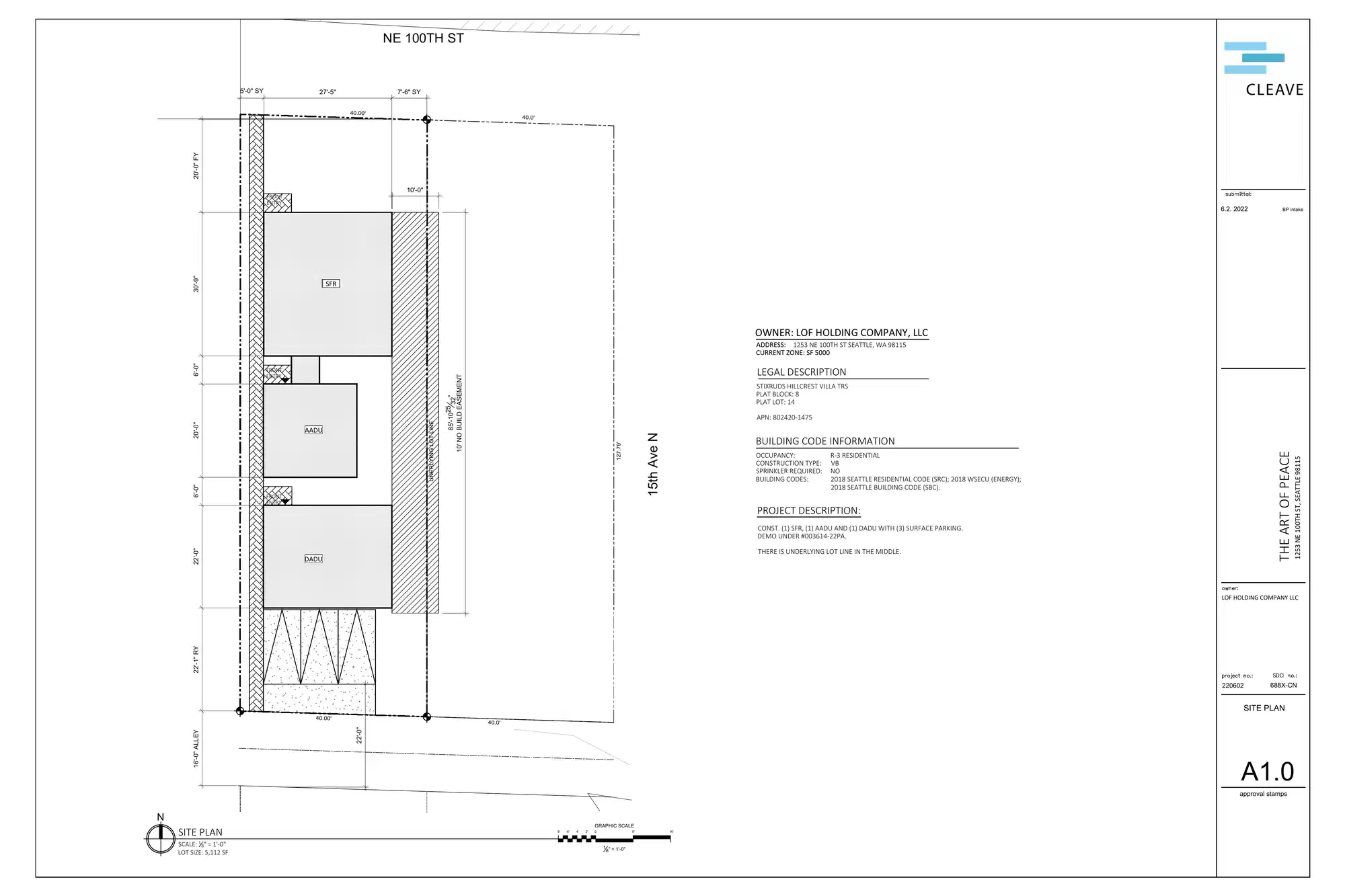 Site plan for 1257 NE 100th St