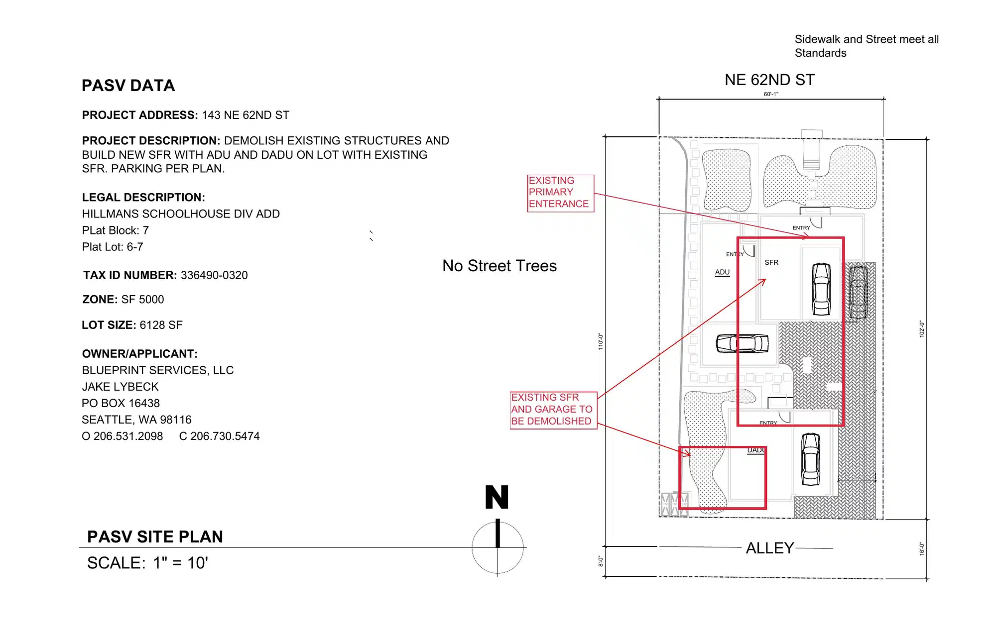 Site plan for 147 NE 62nd St