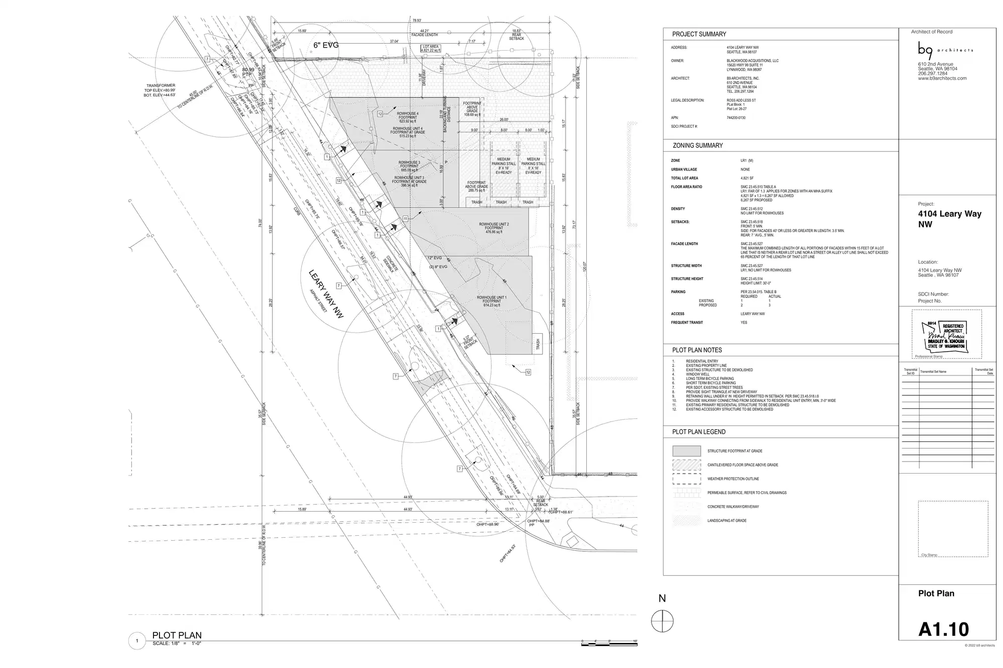 Site plan for 4108 Leary Way NW