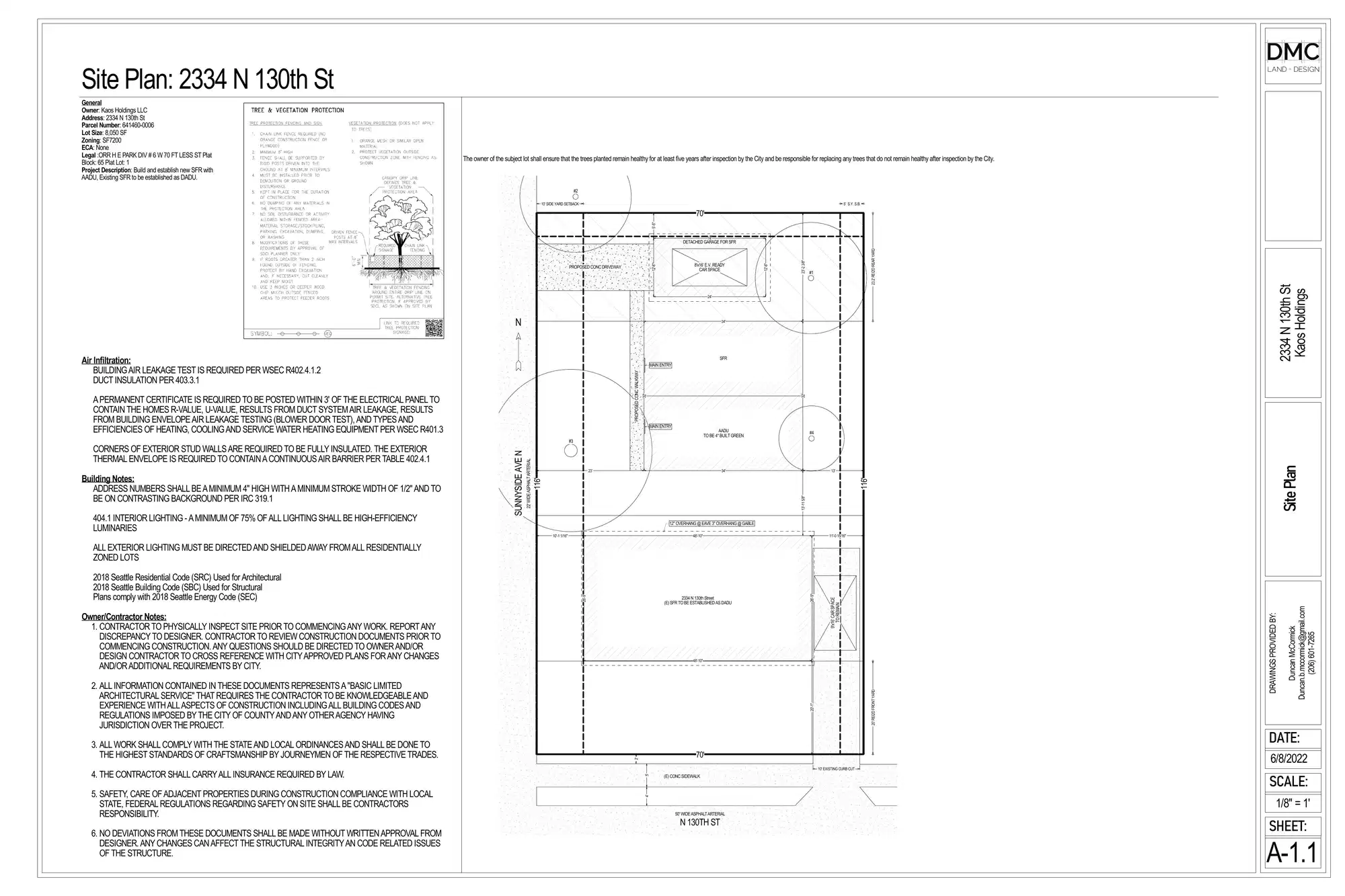 Site plan for 2334 N 130th St