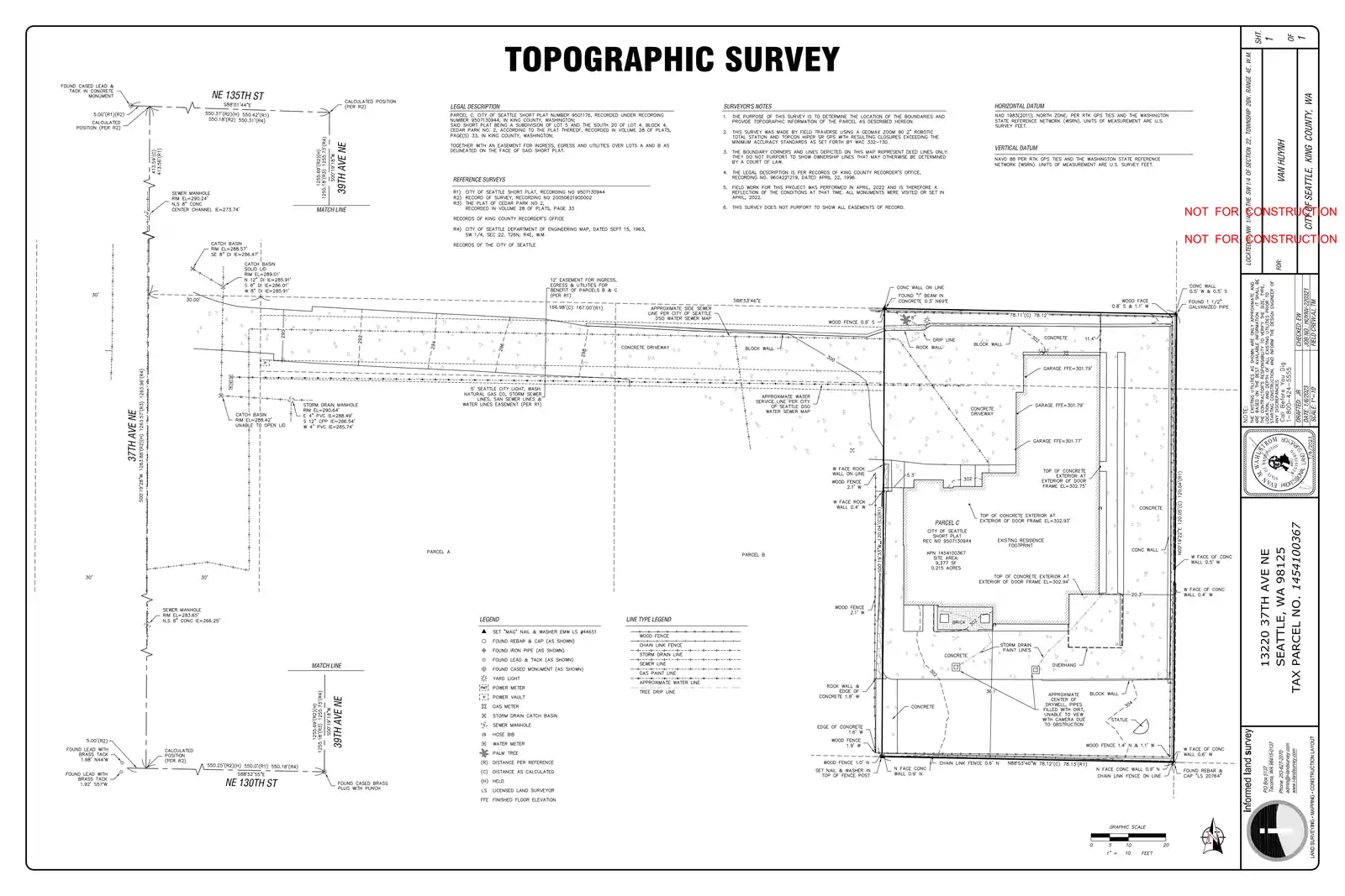 Site plan for 13222 37th Ave NE