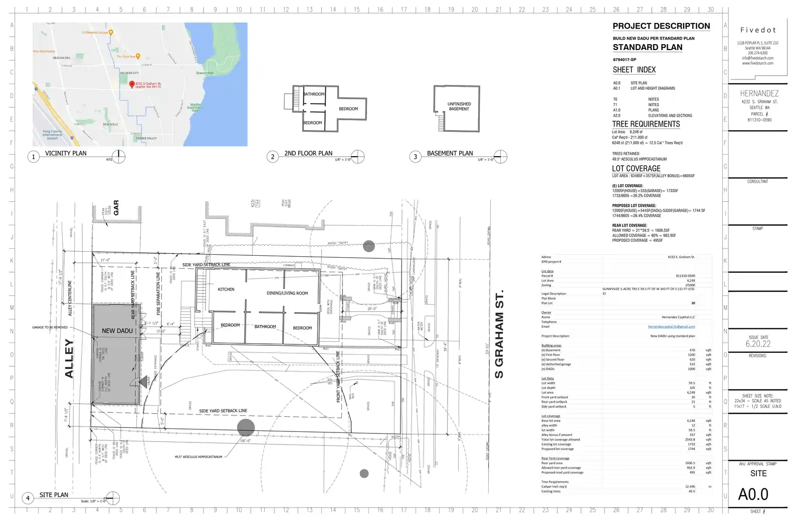 Site plan for 4230 S Graham St