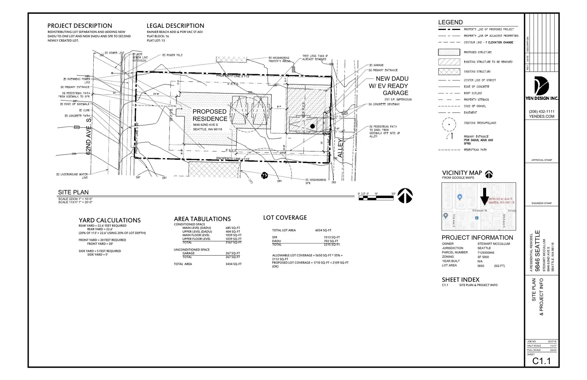 Site plan for 9846 62nd Ave S
